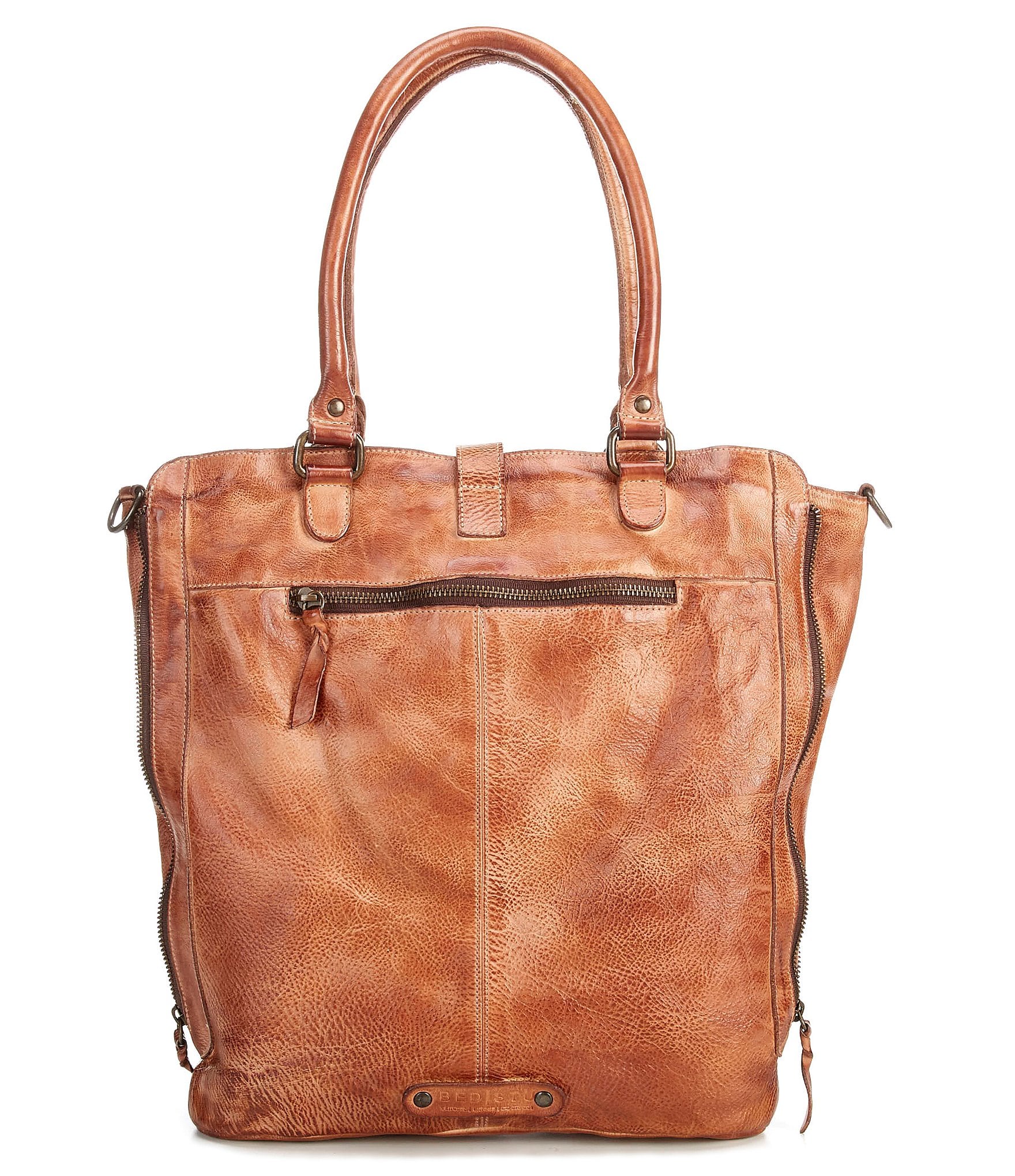 Bed Stu Mildred North South Leather Zip Tote Bag