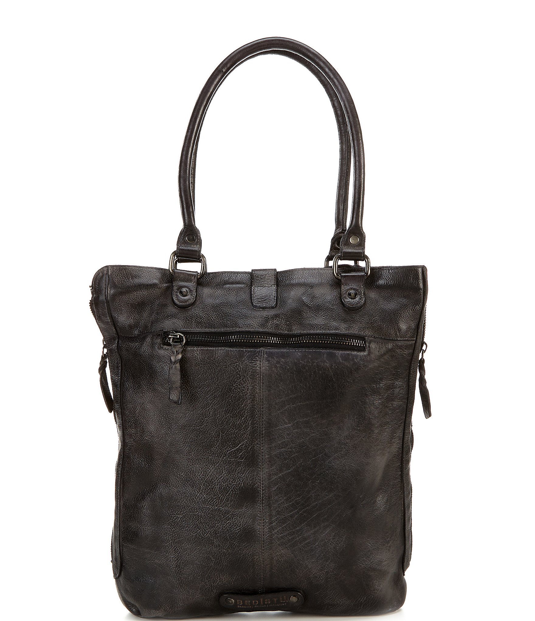 Bed Stu Mildred North South Leather Zip Tote Bag