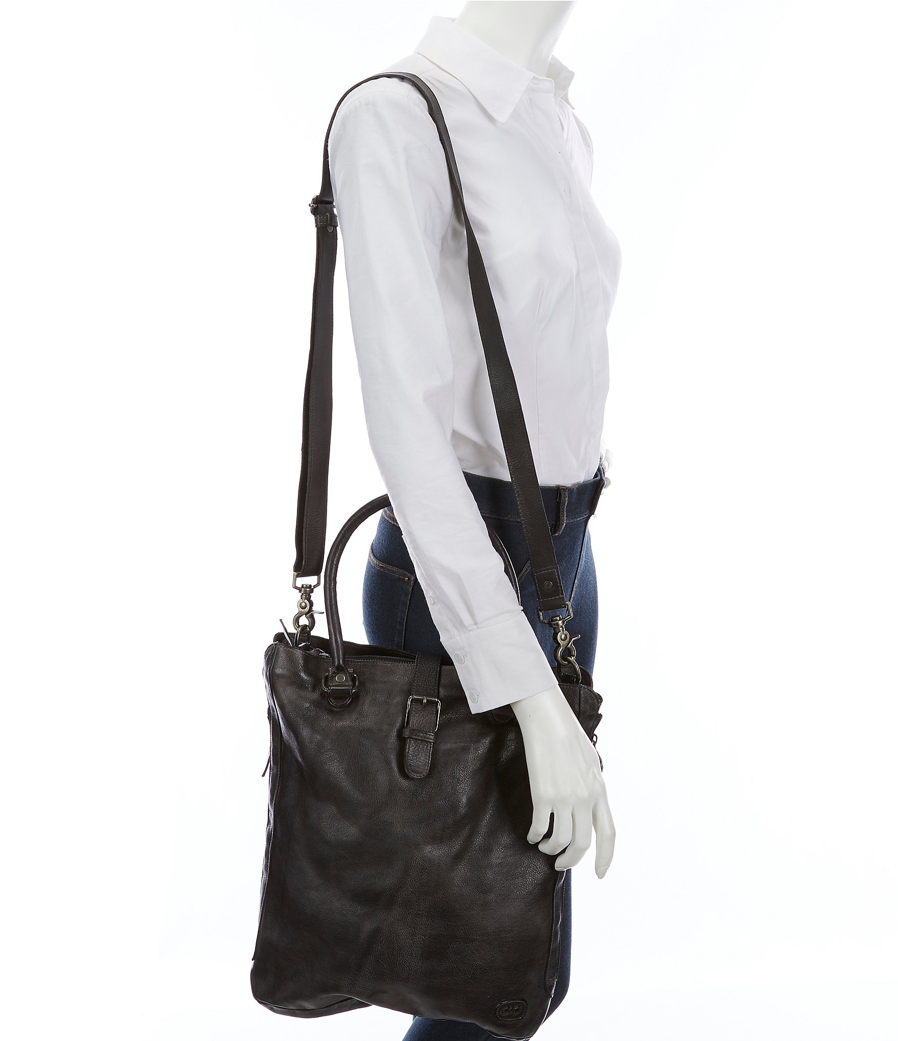 Bed Stu Mildred North South Leather Zip Tote Bag