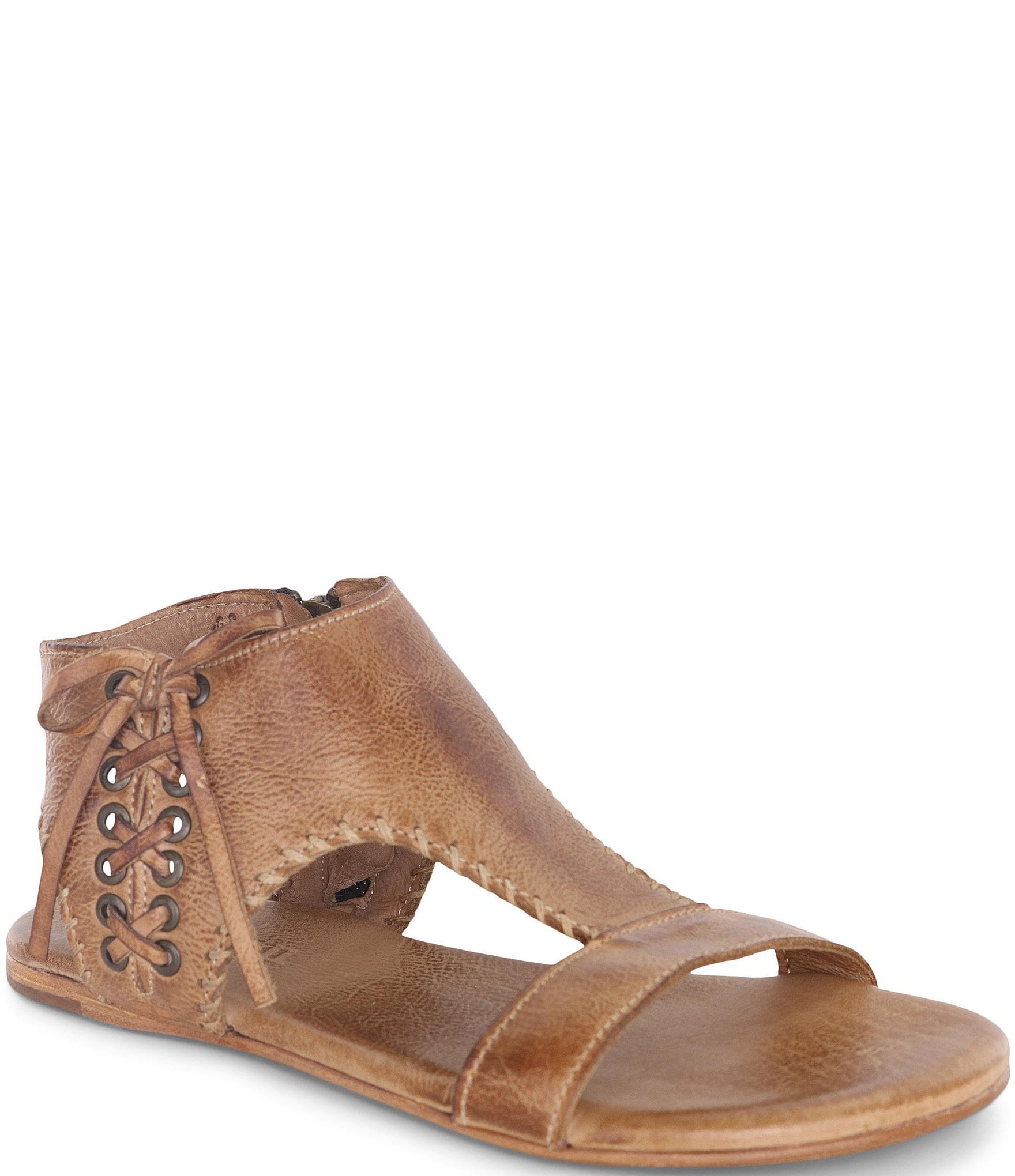 Bed Stu Nina Handwoven Leather Flat Sandals | Dillard's