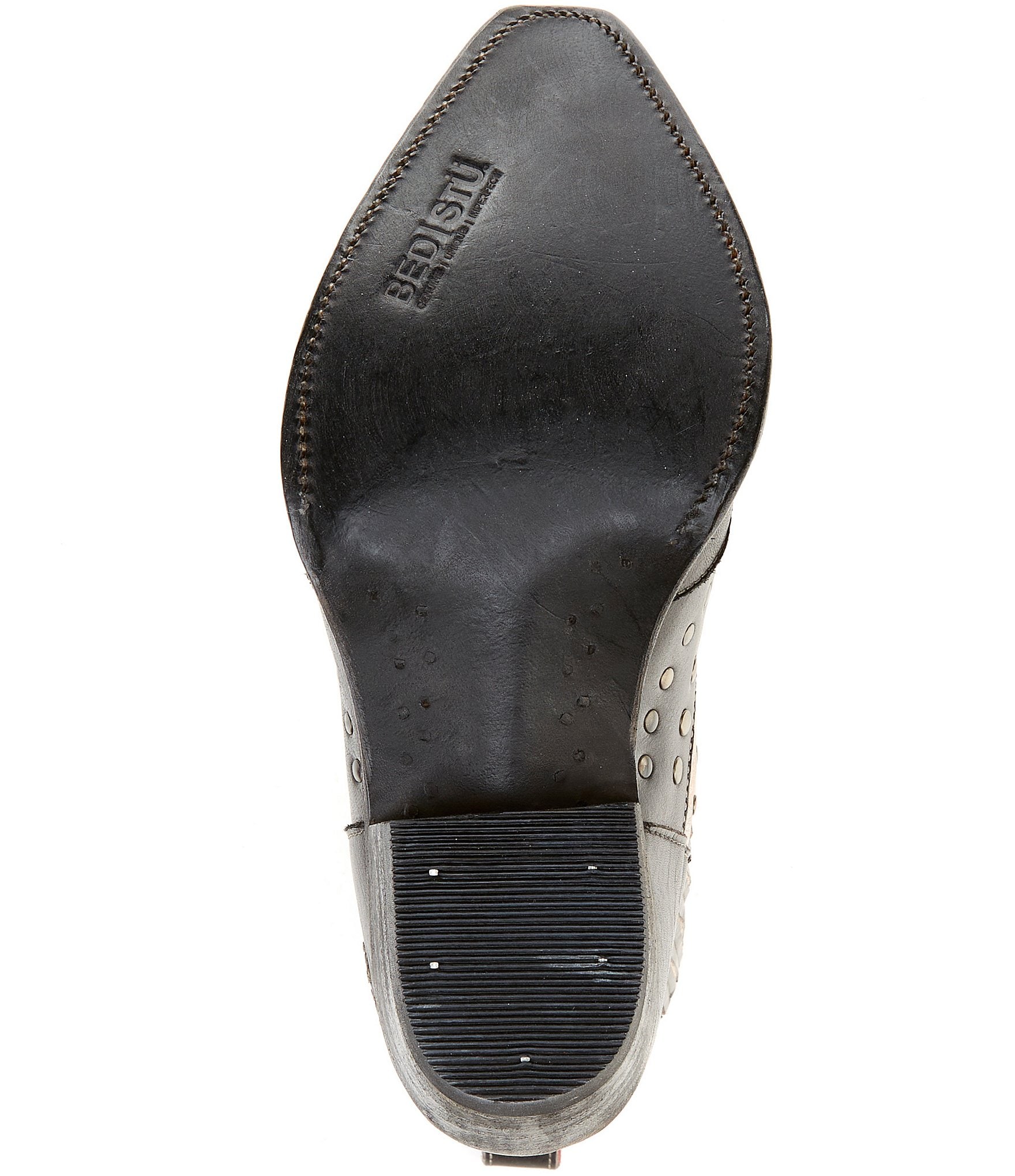 Bed Stu Raise Studded Leather Western Inspired Booties
