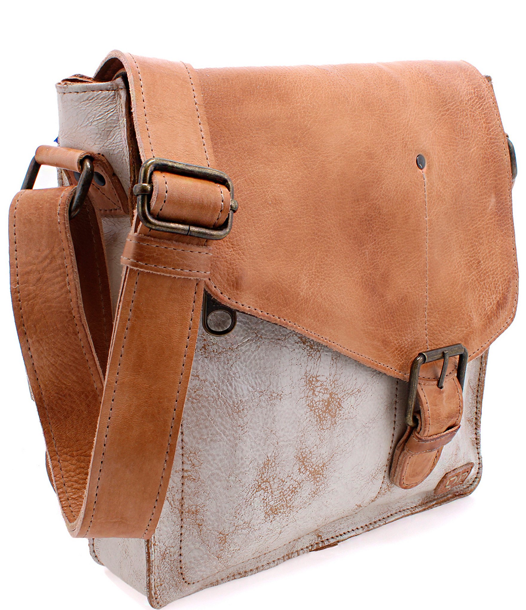 Bed Stu Venice Beach Buckle Weathered Rustic Leather Crossbody Bag