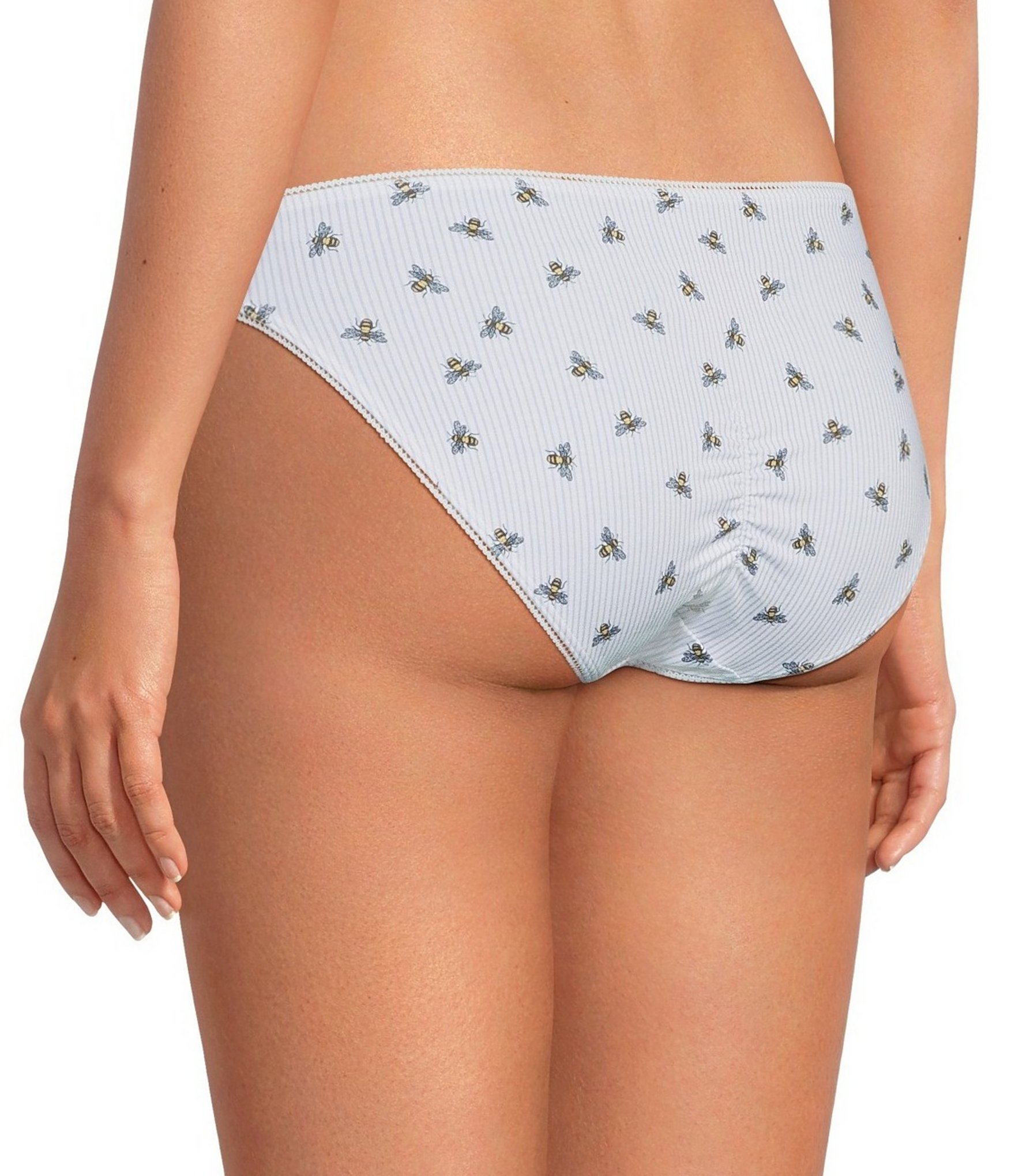 BedHead Knit Lace Trim Bikini Panty 3-Pack