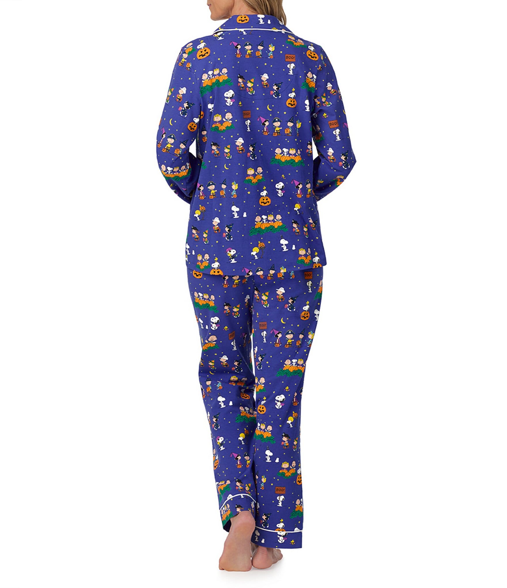 BedHead Pajamas Family Matching It's The Great Pumpkin Long Sleeve Notch Collar Knit Pajama Set