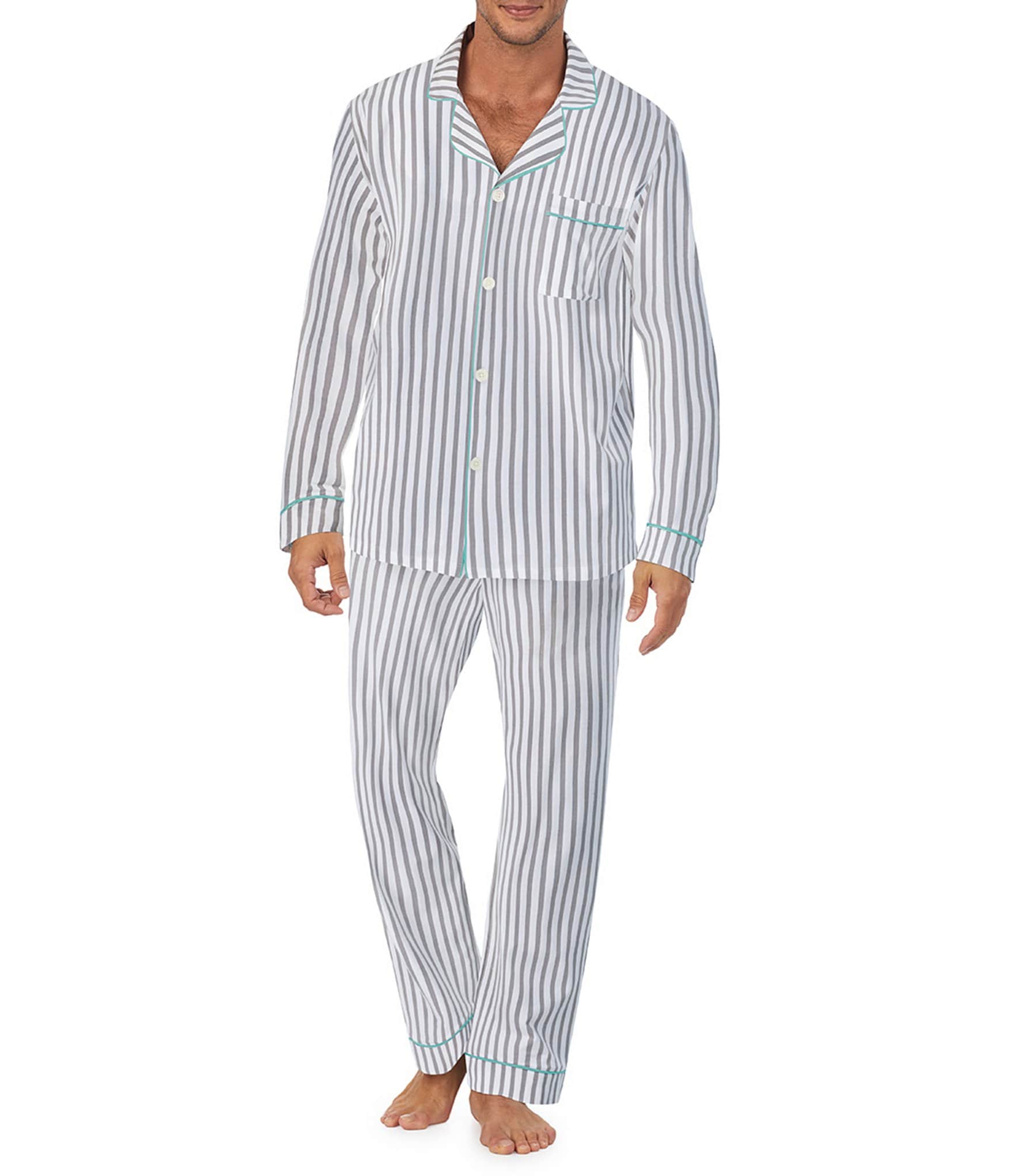 BedHead Pajamas Family Matching Long-Sleeve Grey Striped Classic PJ Set ...