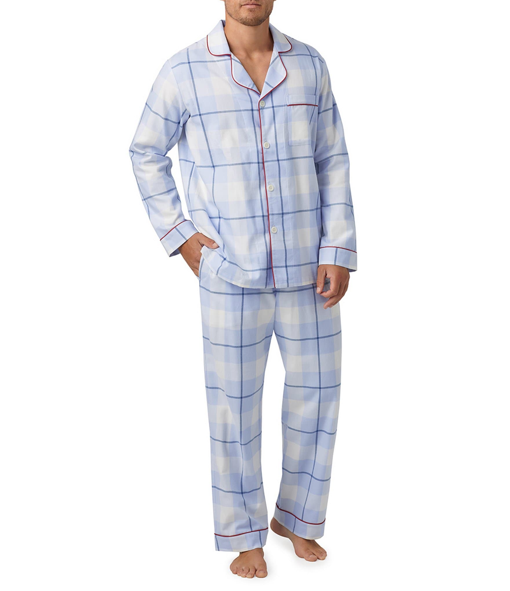 BedHead Pajamas Long Sleeve Plaid 2-Piece Pajama Set | Dillard's
