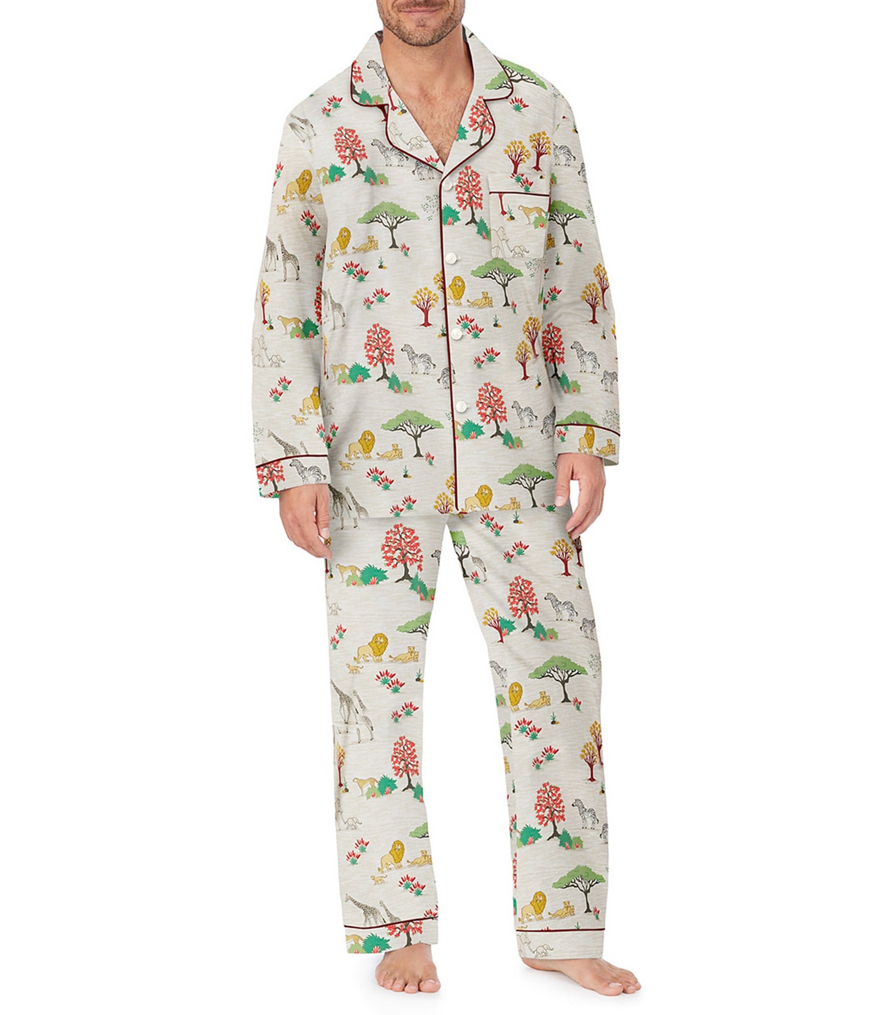 Mens Sleepwear Mens Designer Pajamas For Men Nightwear Long Sleeve