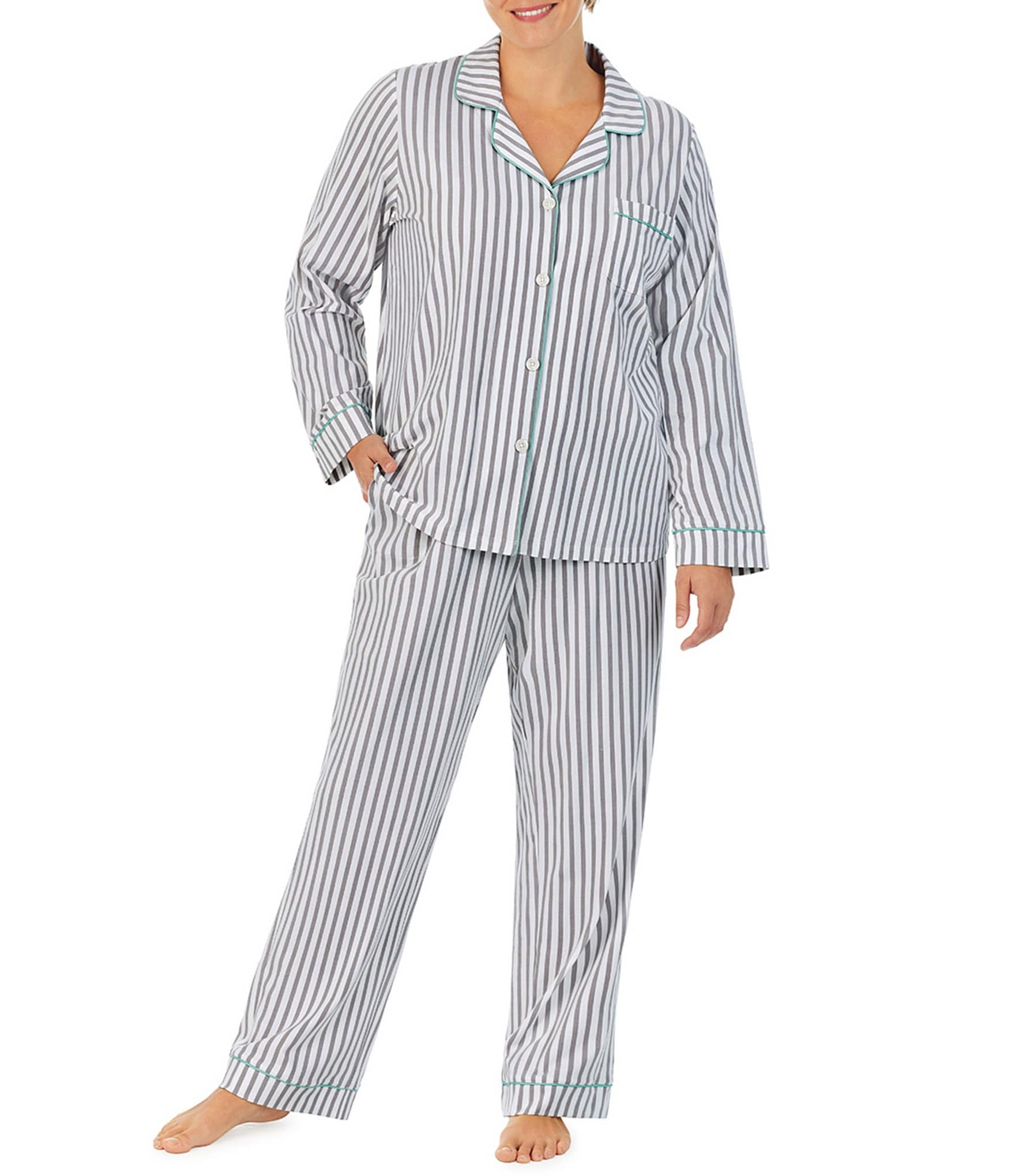 BedHead Pajamas Plus Size Grand Hotel Jersey Knit Cropped Pajama