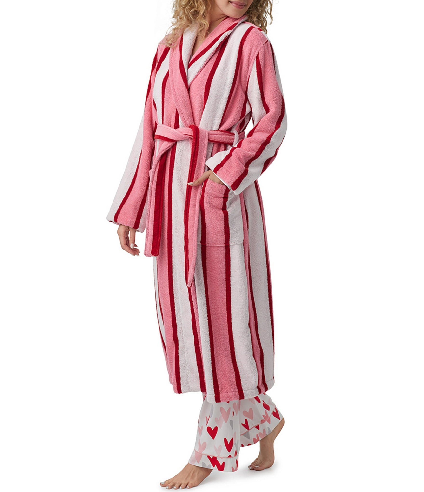 Miss Elaine Brushed Honeycomb Solid Knit Pajama Set