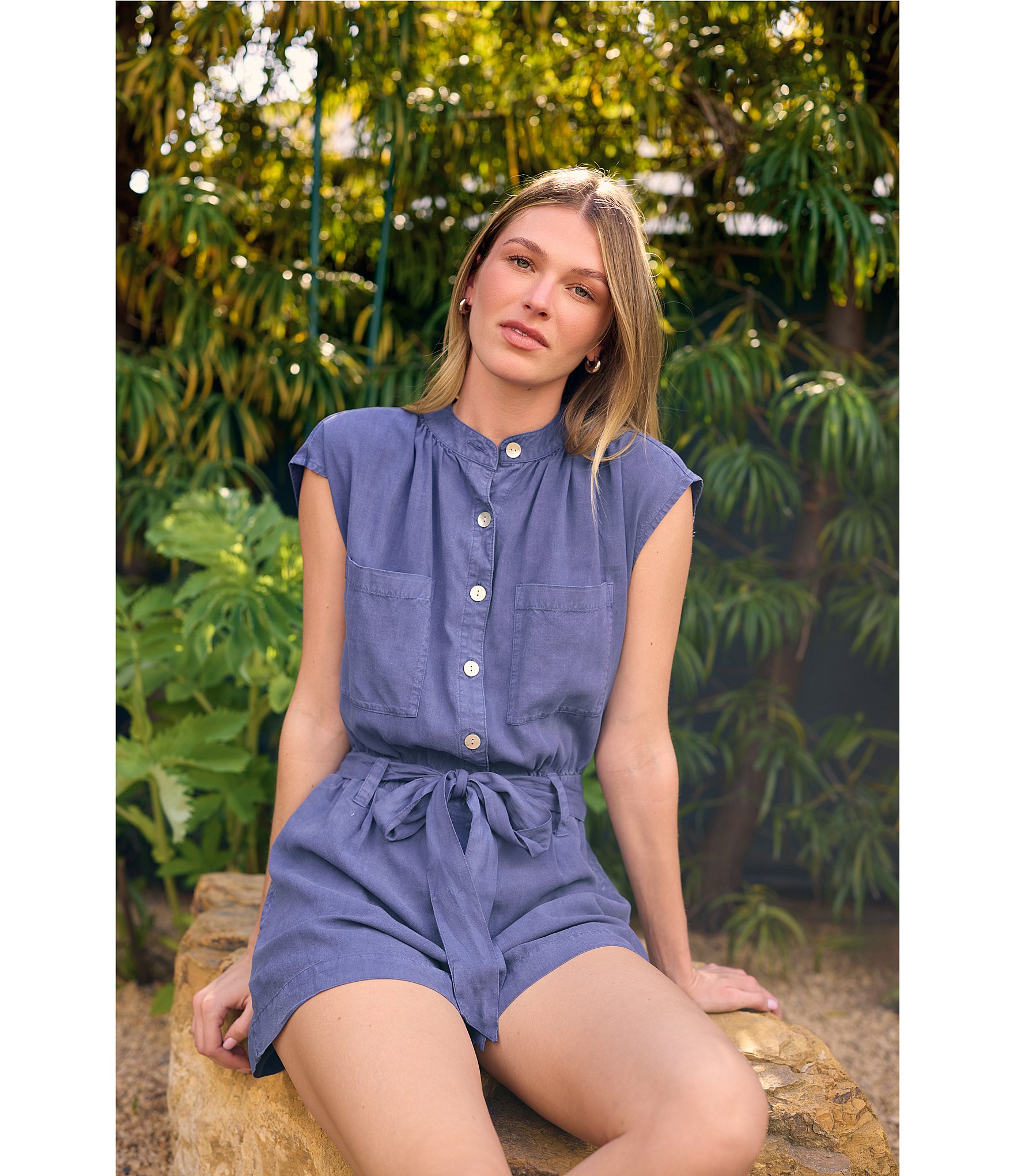 Bella Dahl Cap Sleeve Pocket Romper