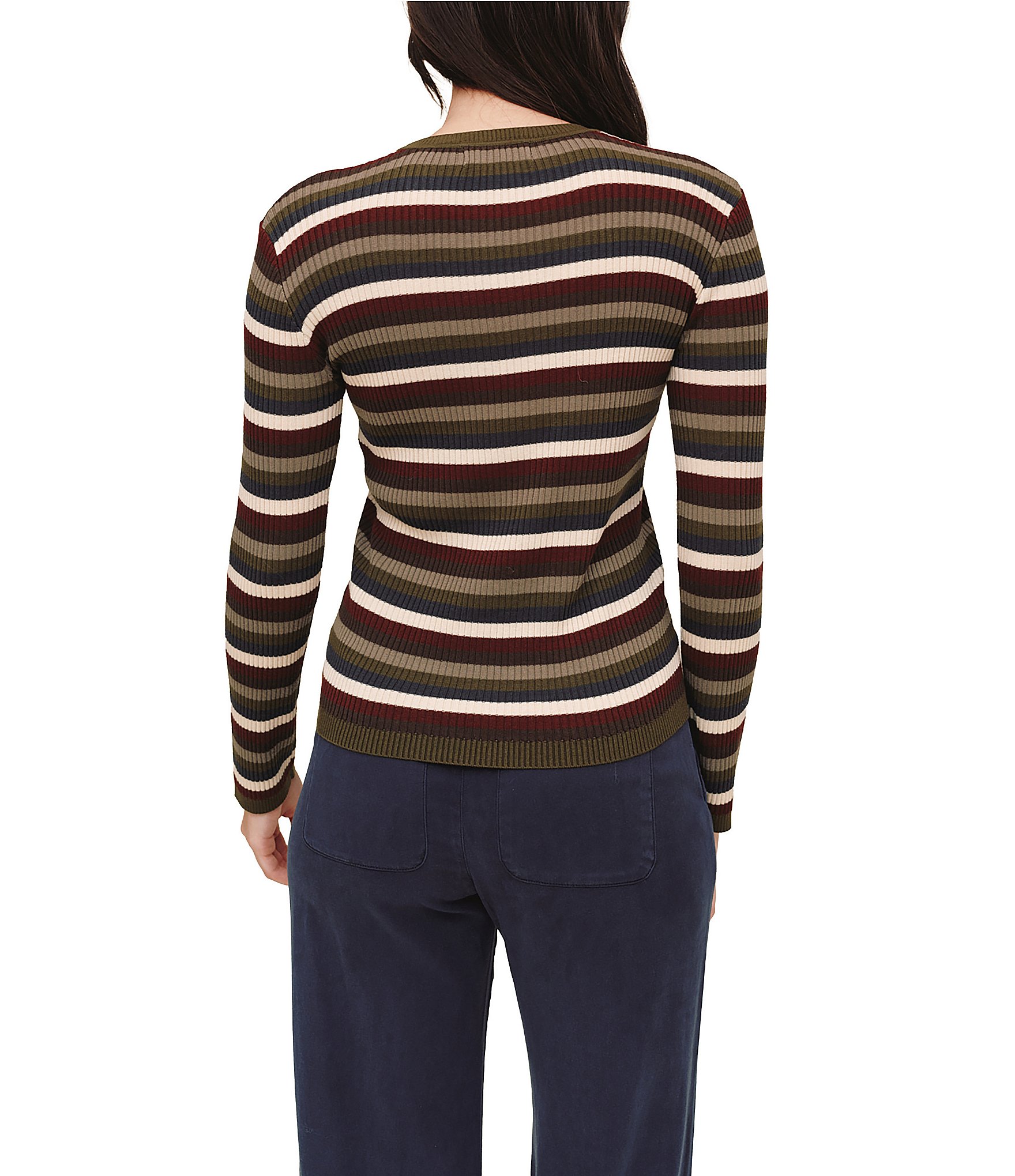 Bella Dahl Long Sleeve Stripe Crew Tee