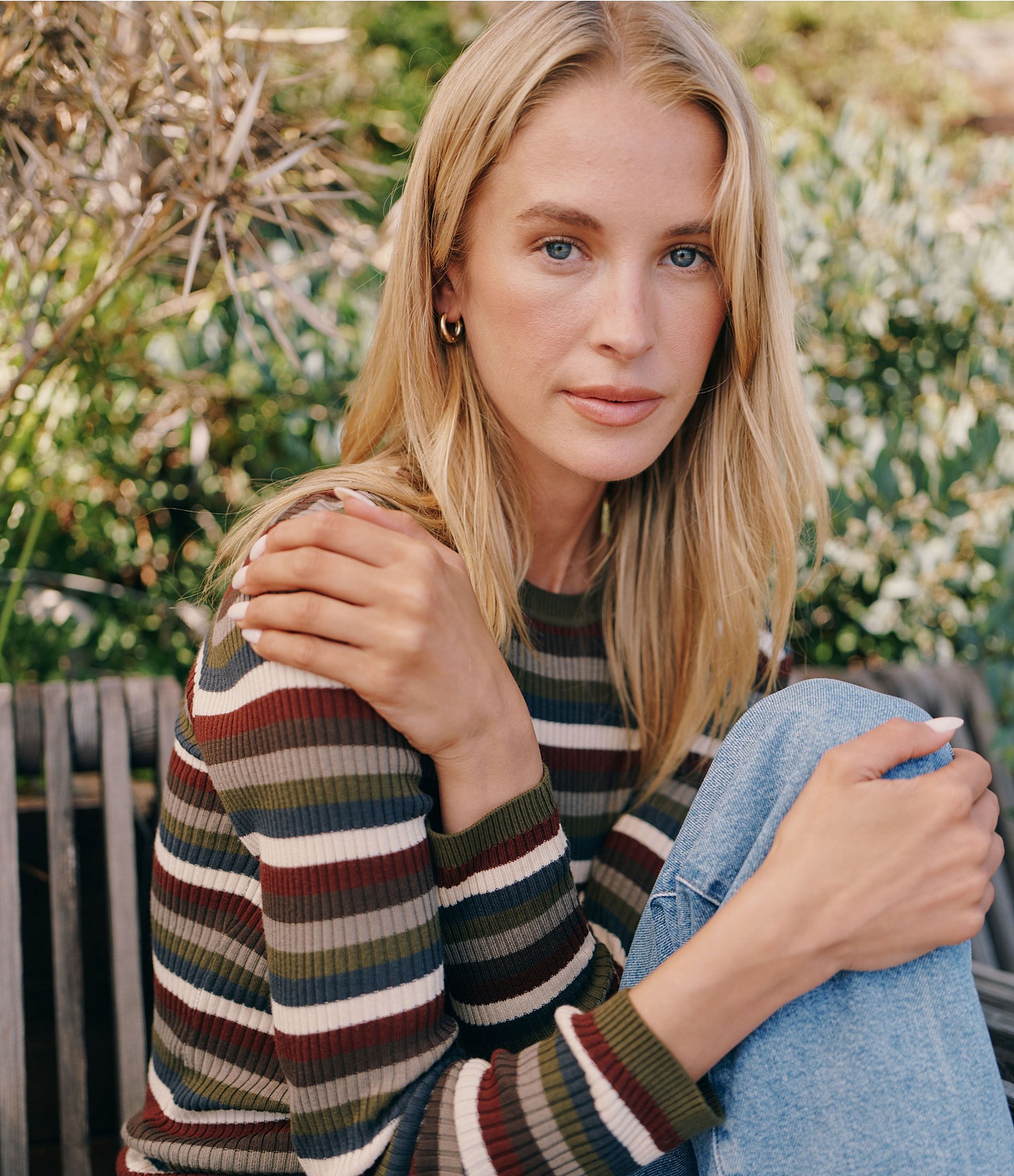 Bella Dahl Long Sleeve Stripe Crew Tee