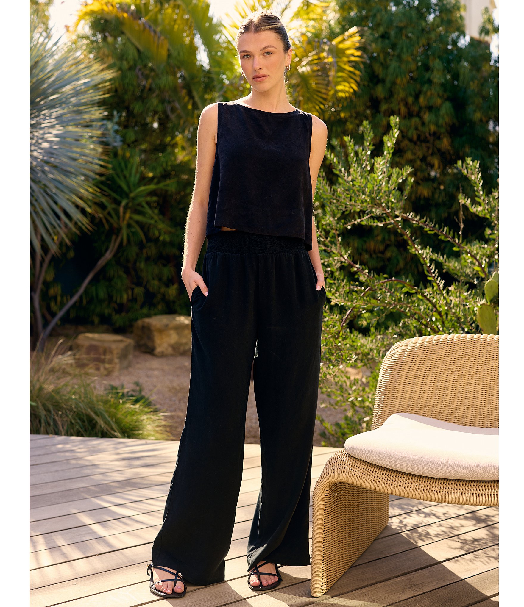 Bella Dahl Sleeveless Boat Neck Split