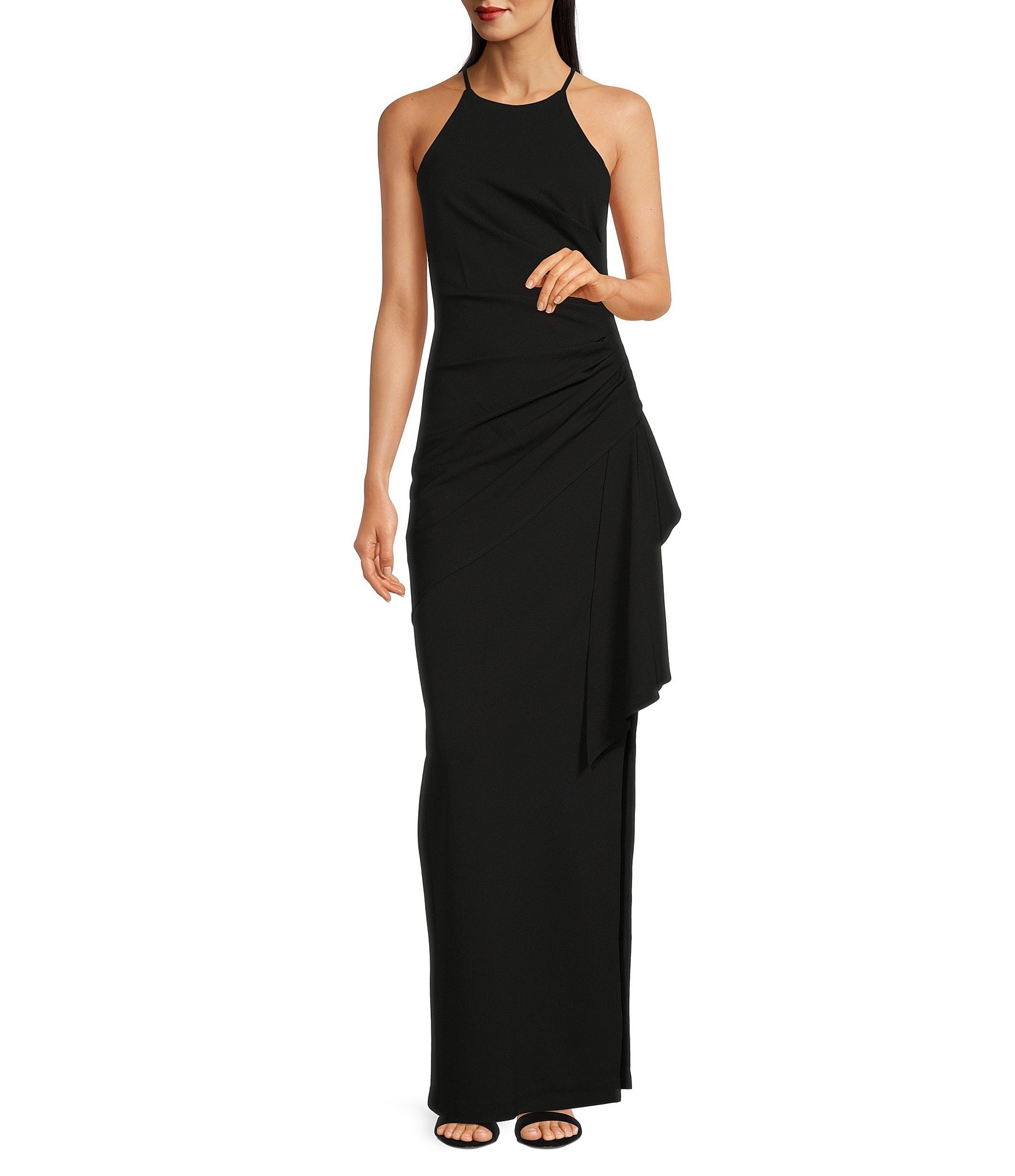 Badgley Mischka Women's Viscose/Polyester Blend Black Dress Pants