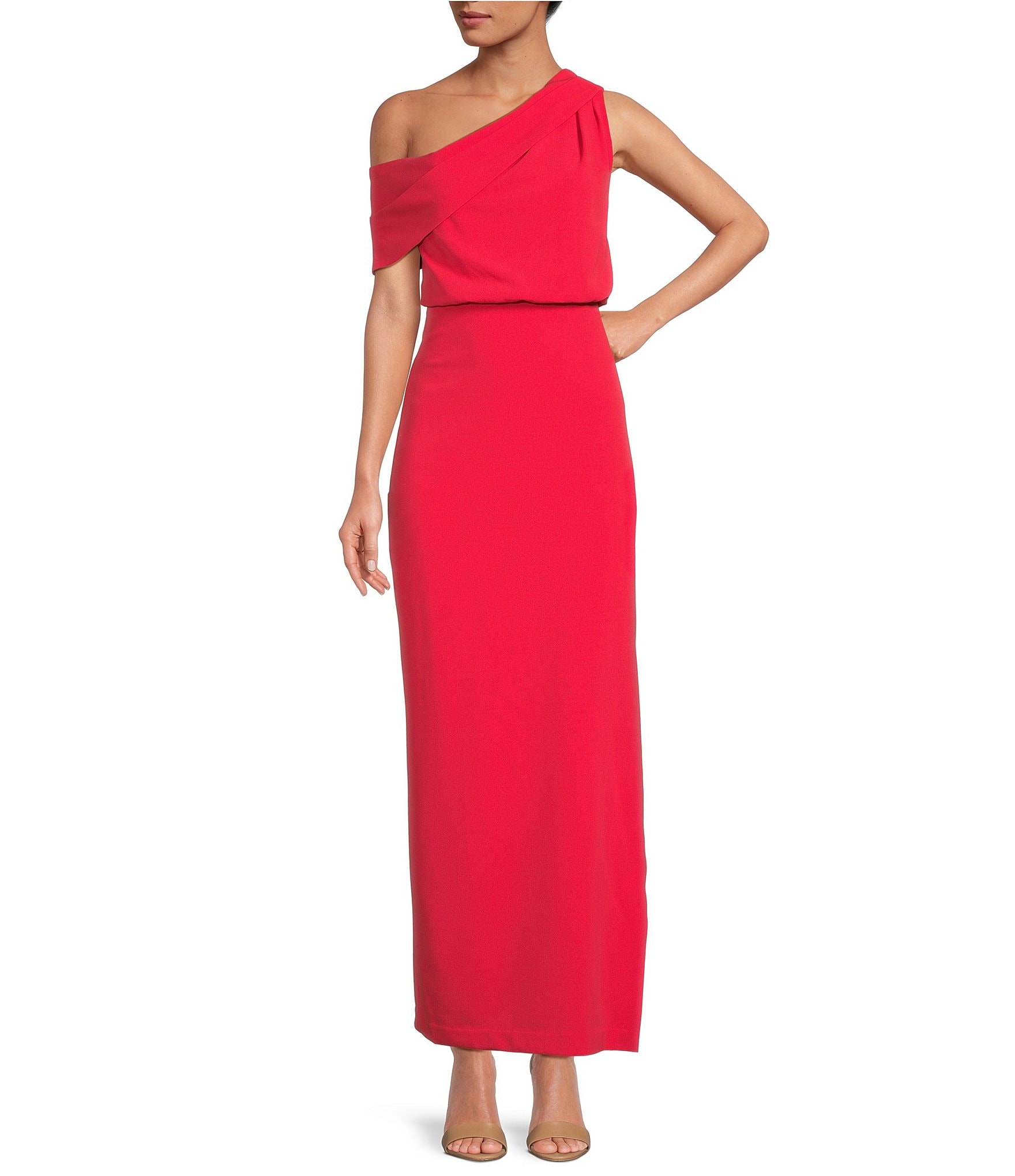 Lauren by Ralph Lauren Lauren By Ralph Lauren Dress One Shoulder Evening  Gown in Red
