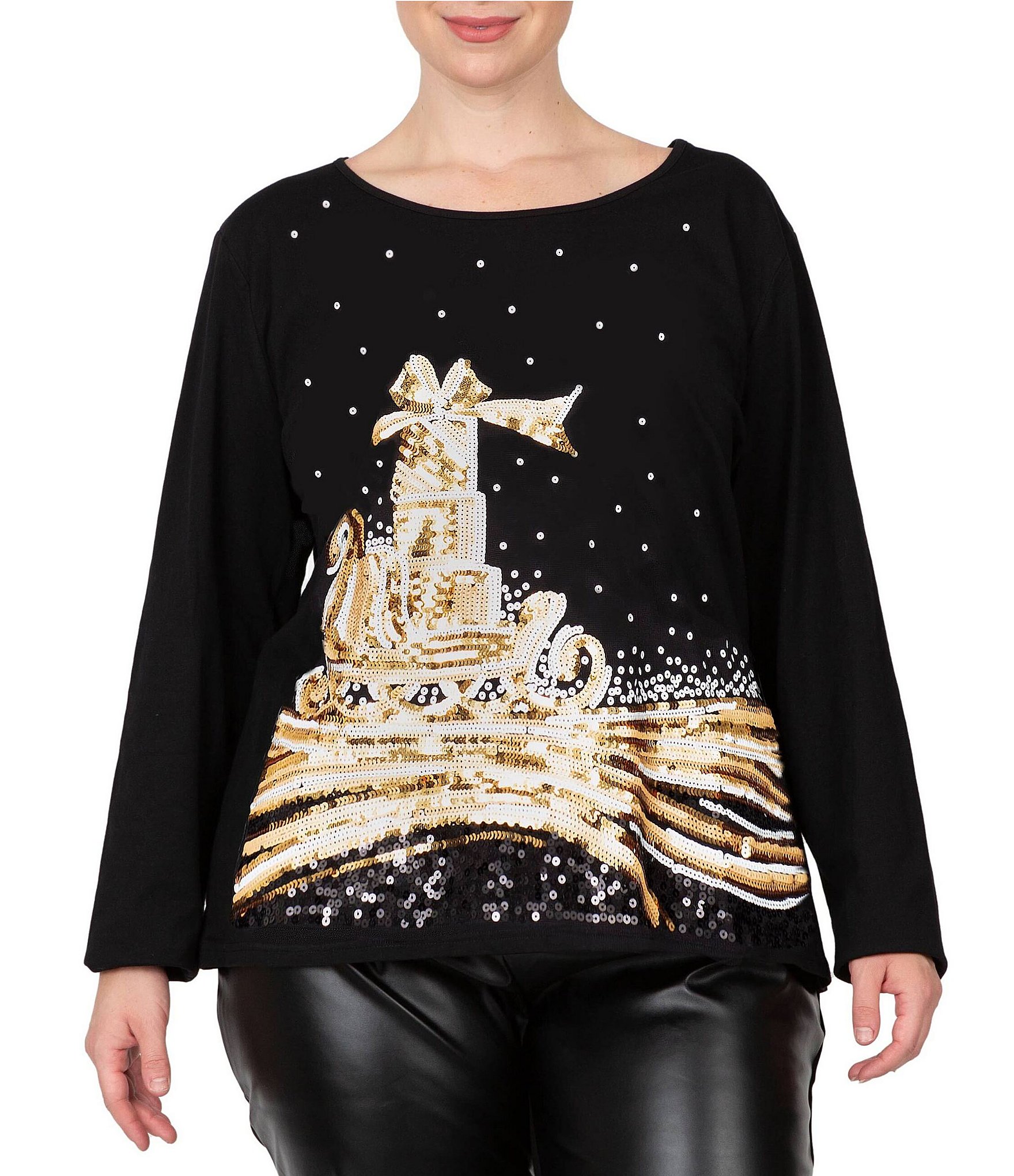 Black and hotsell gold christmas sweater