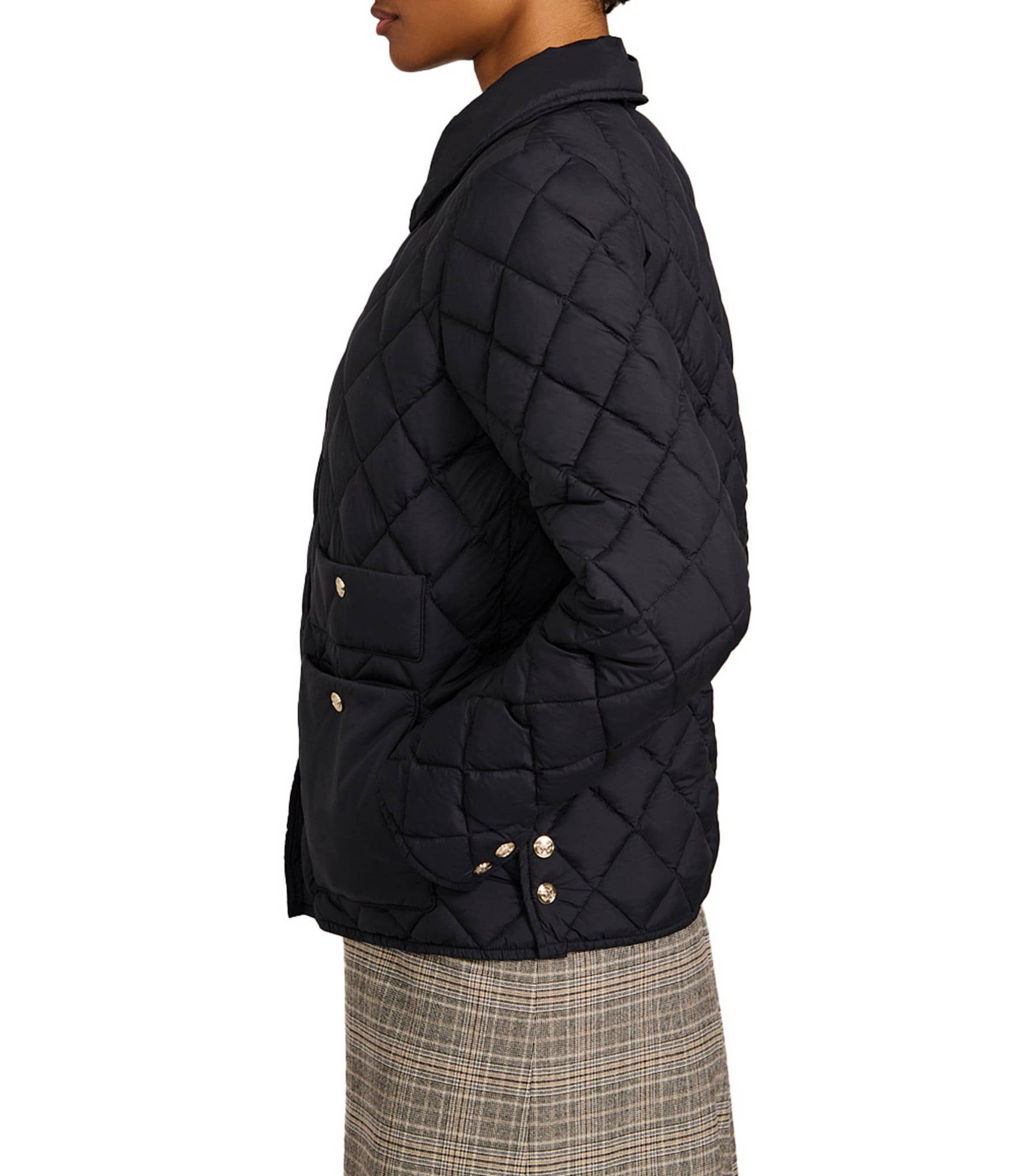 Bernardo Ladies Quilted Liner Snap Front Jacket