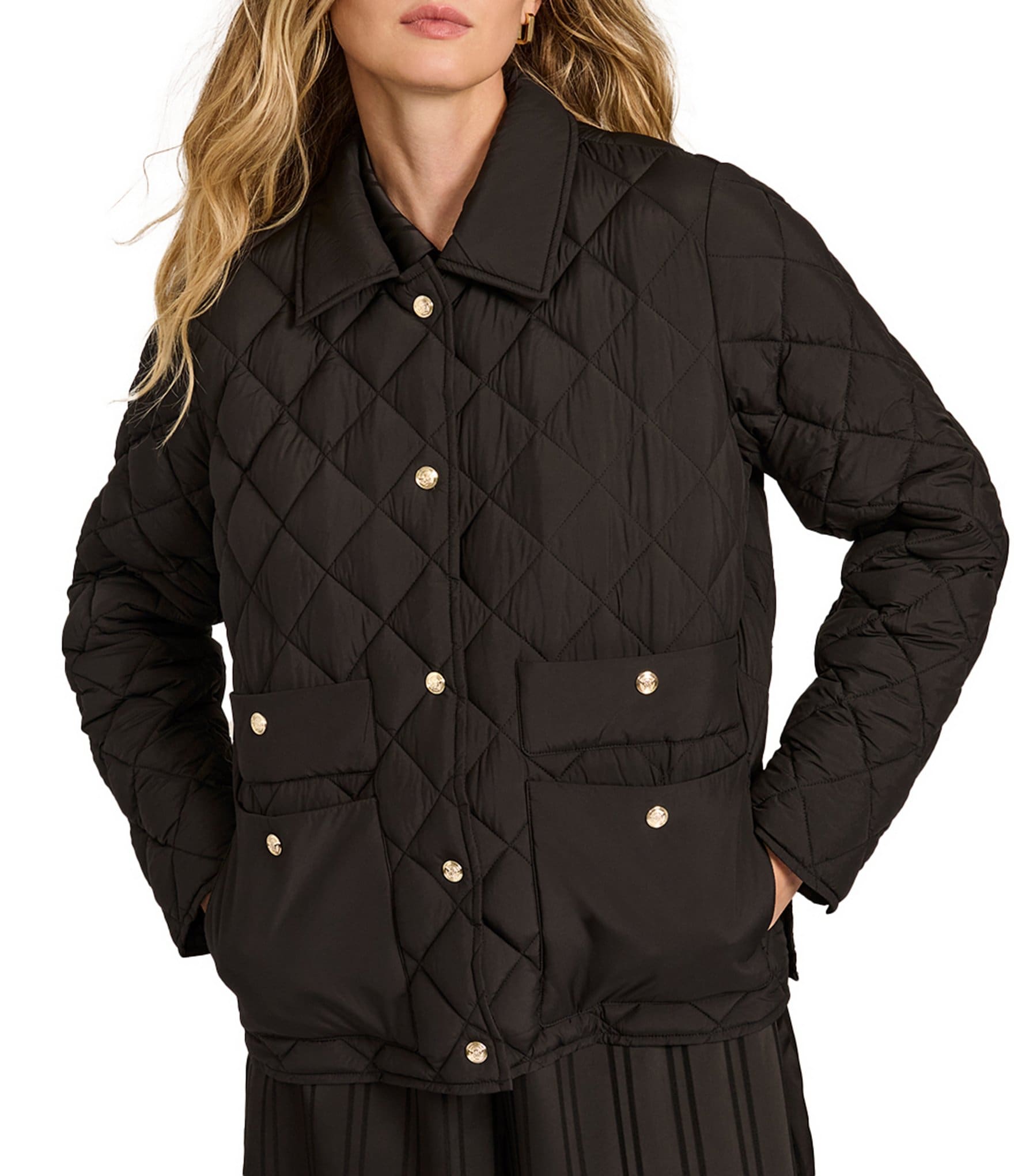 Bernardo Ladies Quilted Liner Snap Front Jacket
