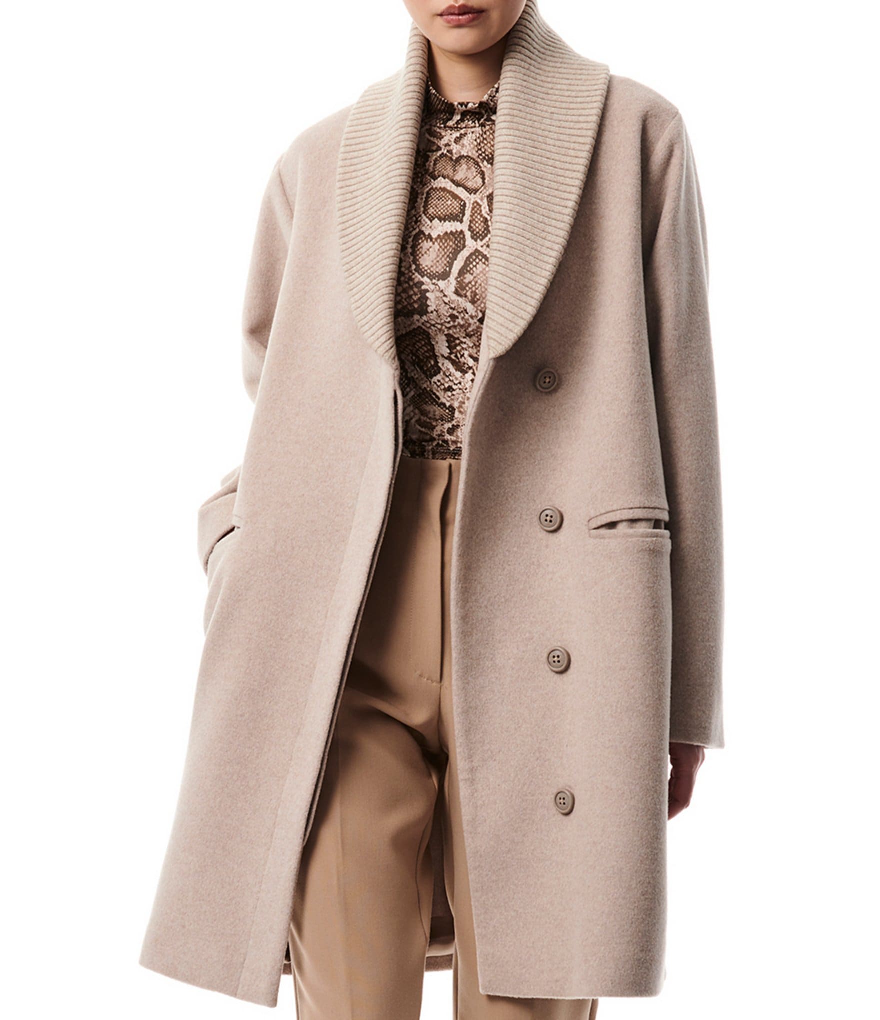 Dillard's - The classic wool blend coat can be dressed up