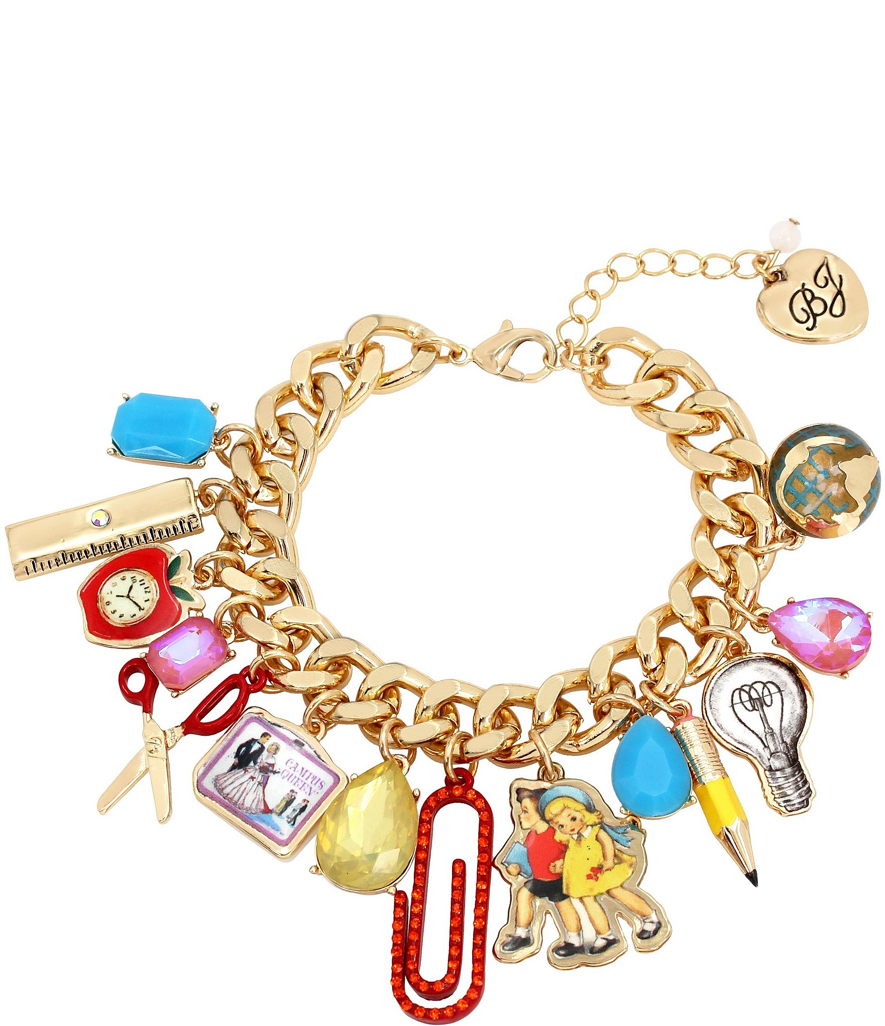 Betsey Johnson Back To School Statement Charm Bracelet