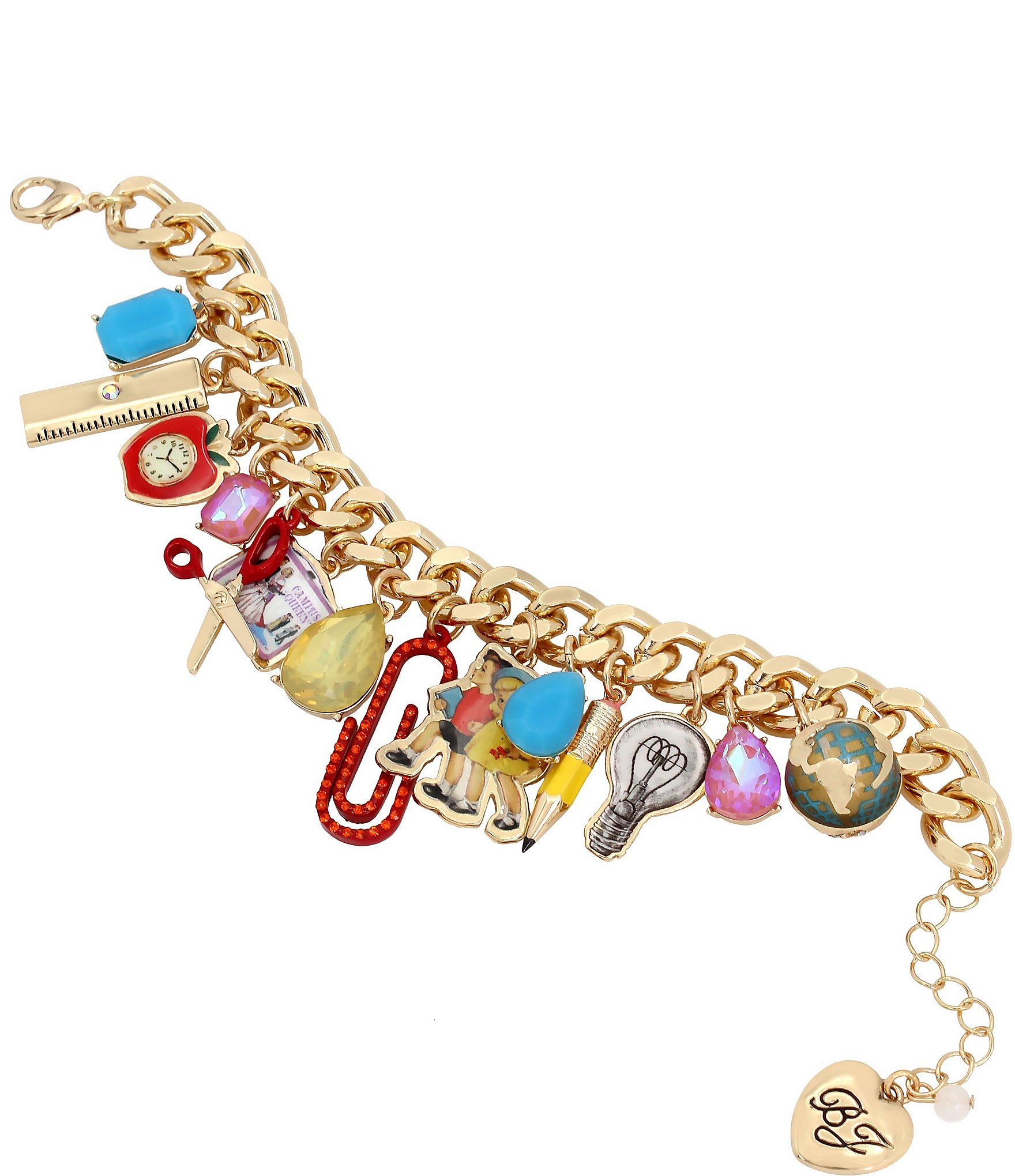 Betsey Johnson Back To School Statement Charm Bracelet