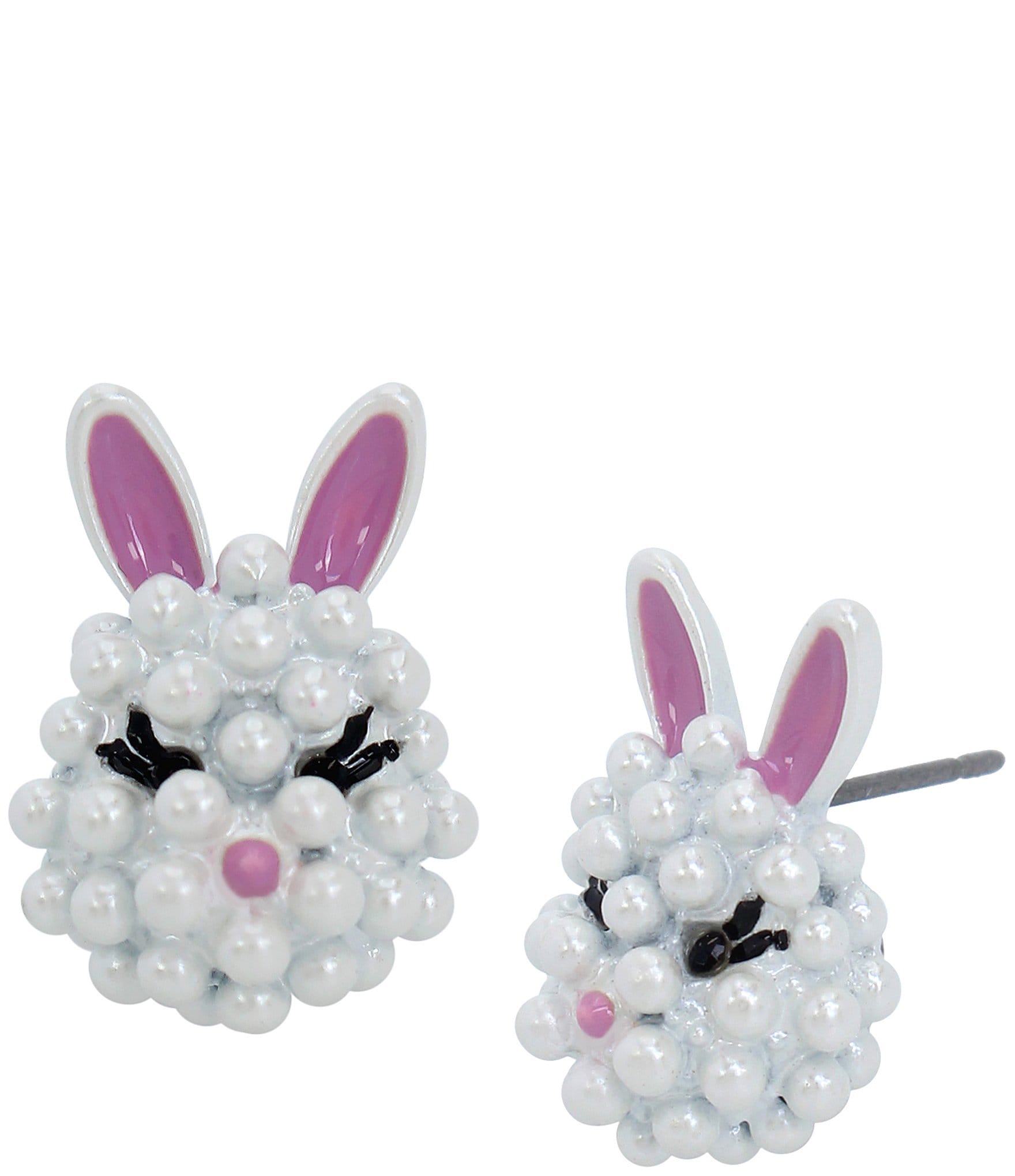 Betsey Johnson Bunny Pearl Stud Earrings | Dillard's