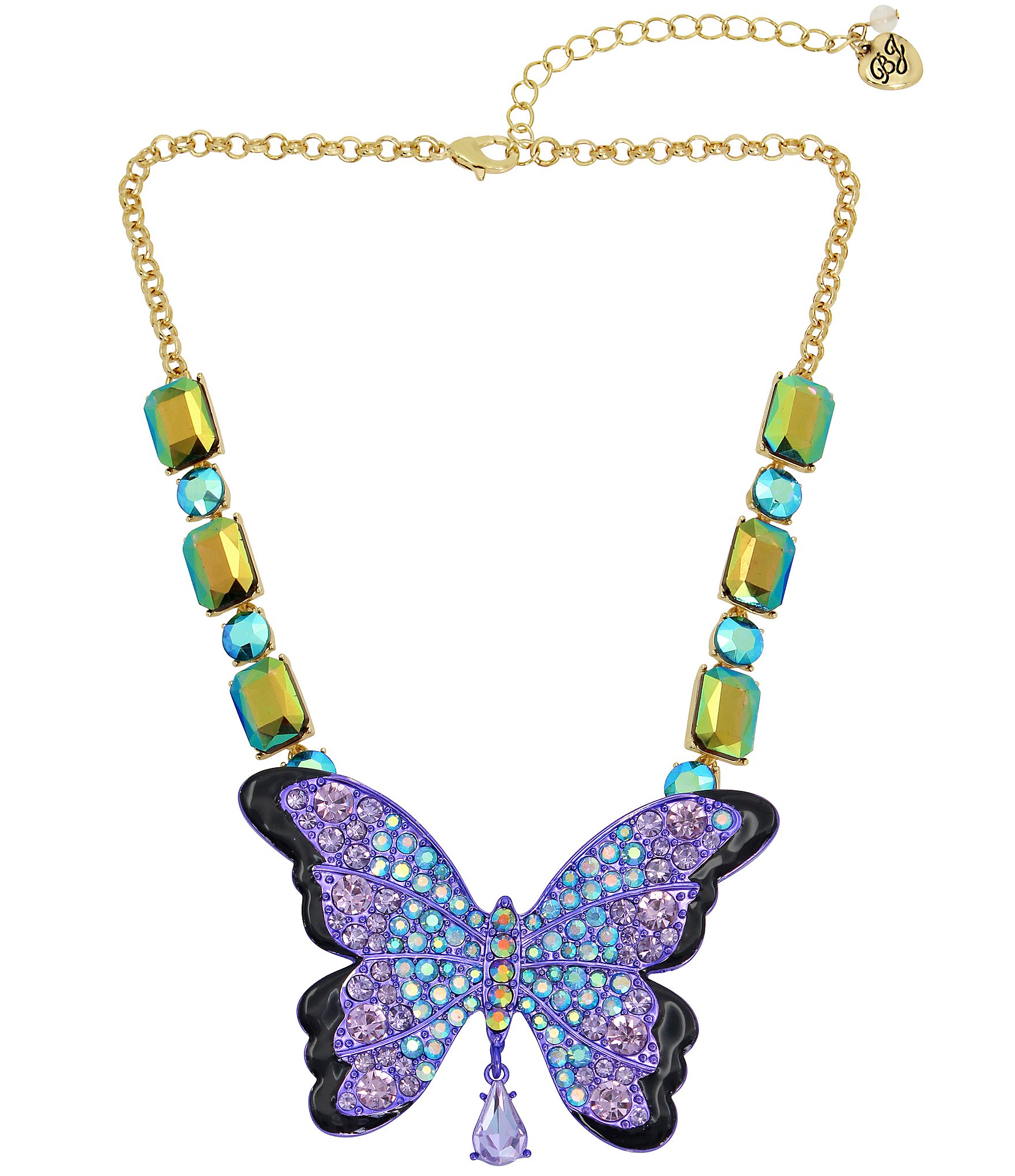 Betsey Johnson Crystal Butterfly Rhinestone Pendant Statement Necklace |  Dillard's