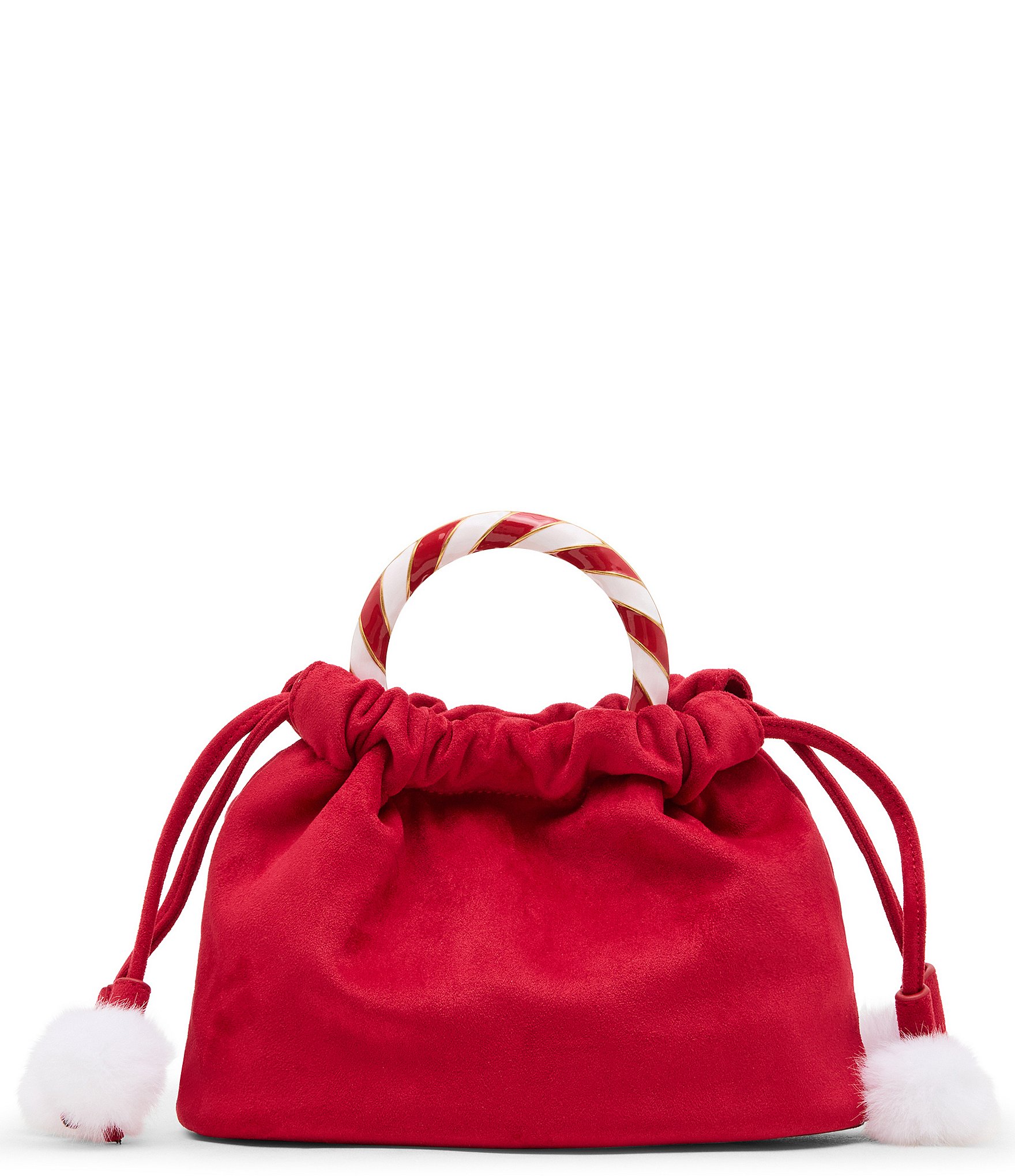 Betsey Johnson Candy Cane Lane Drawstring Top Handle Crossbody Bag