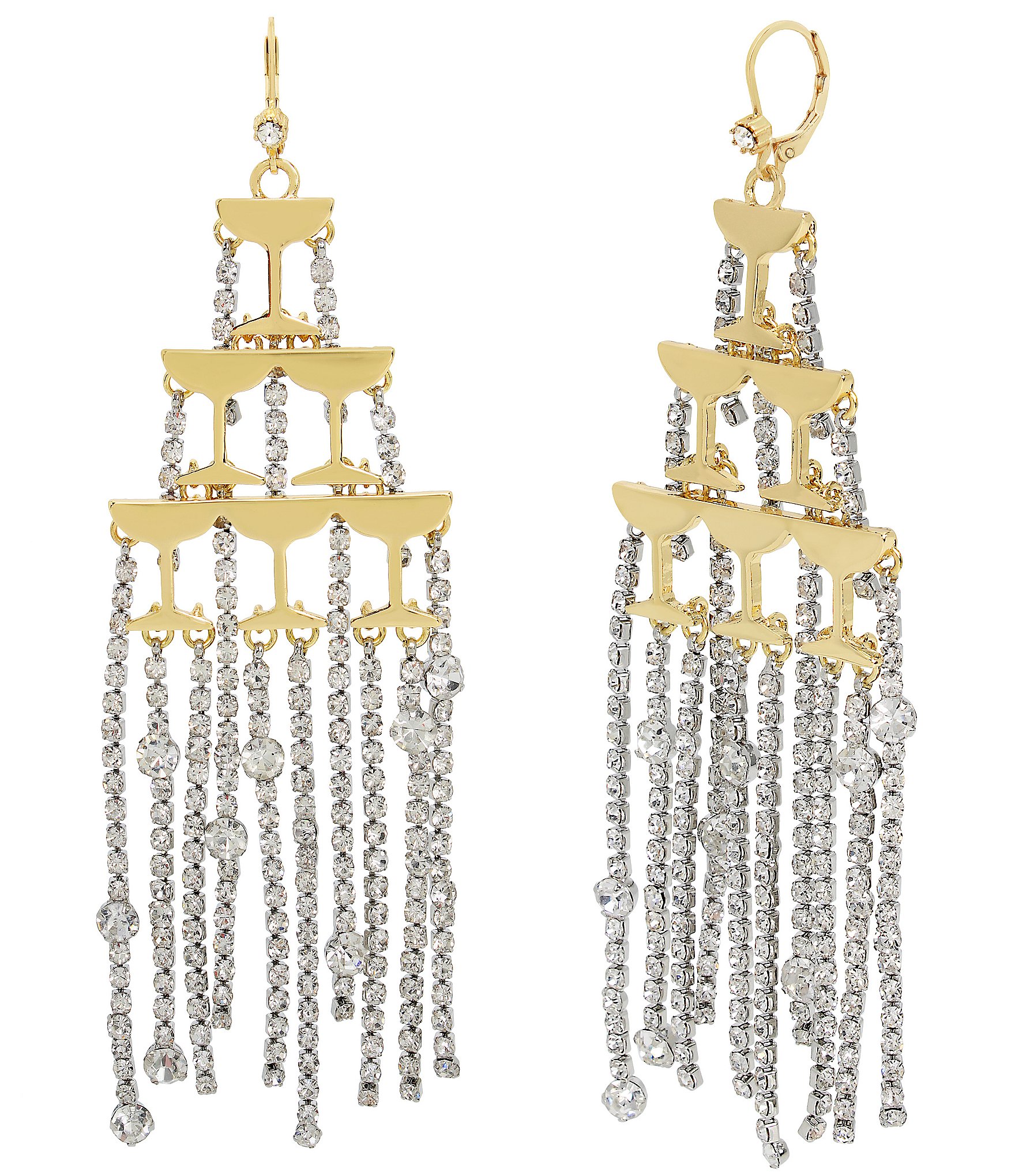 Betsey Johnson Champagne Tower Chandelier Earrings | Dillard's