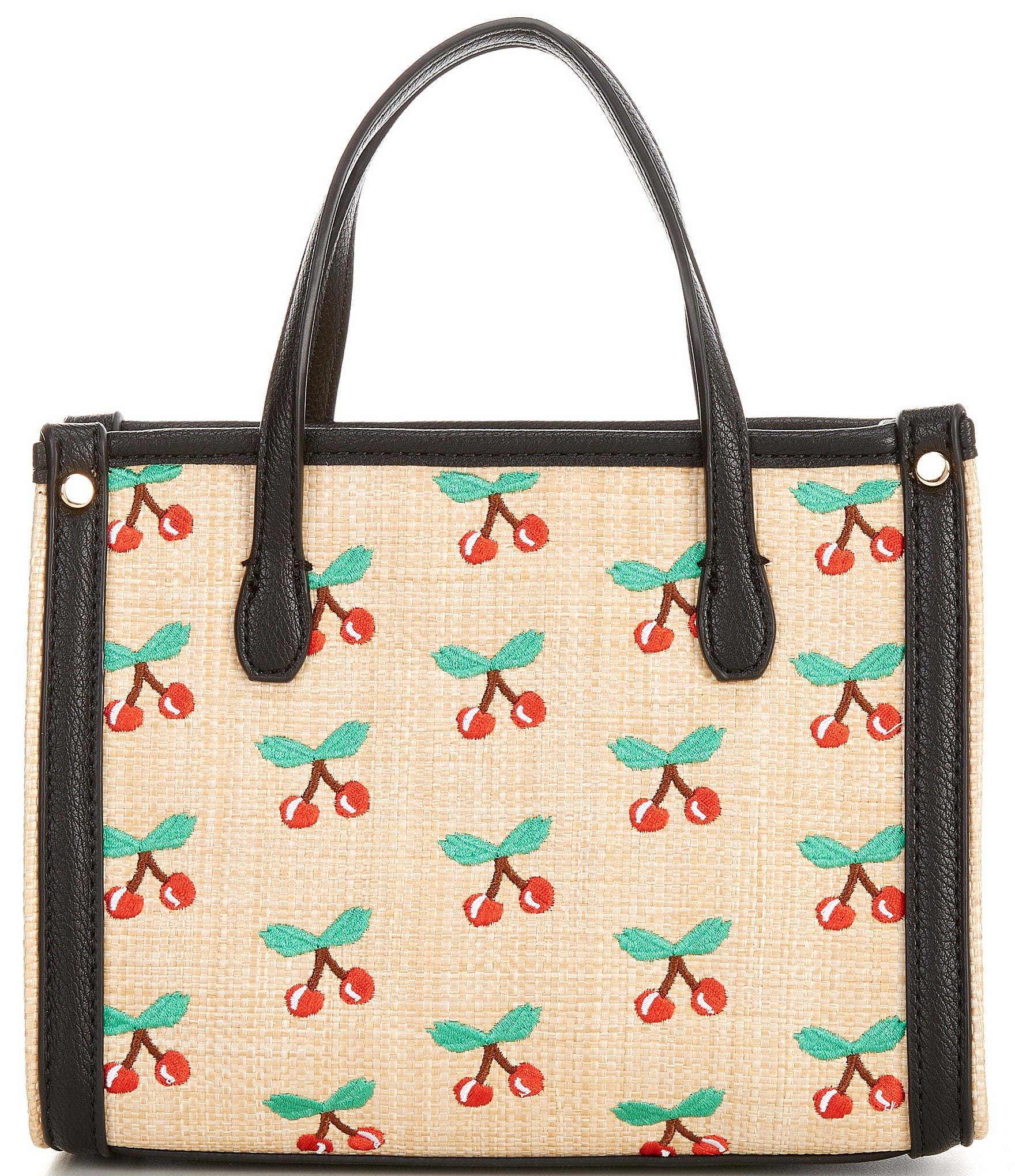 Betsey Johnson Cherry on Top Mini Straw Natural Tote Bag Dillard s