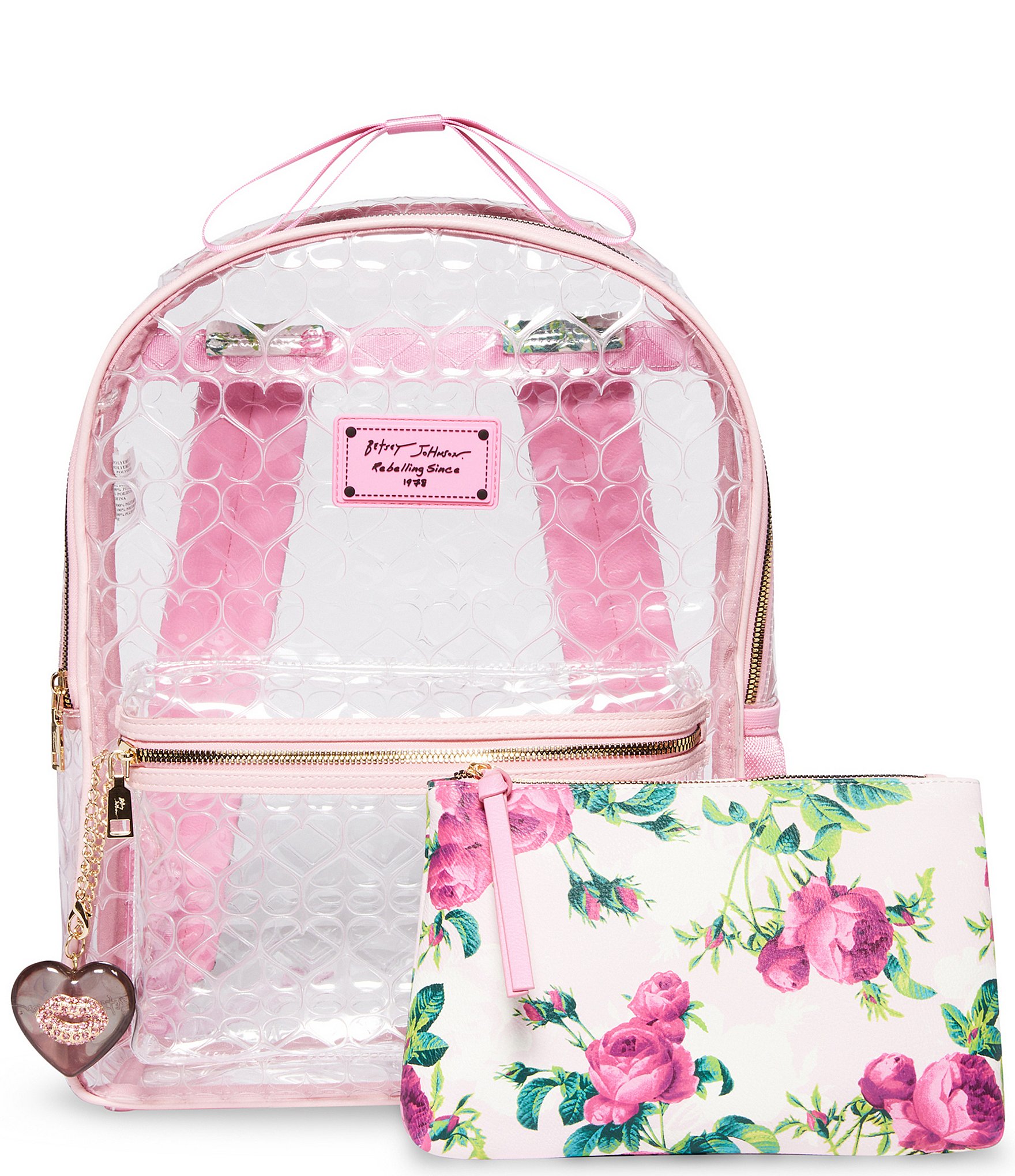 Betsey Johnson Clear Backpack With Pouch | Dillard's