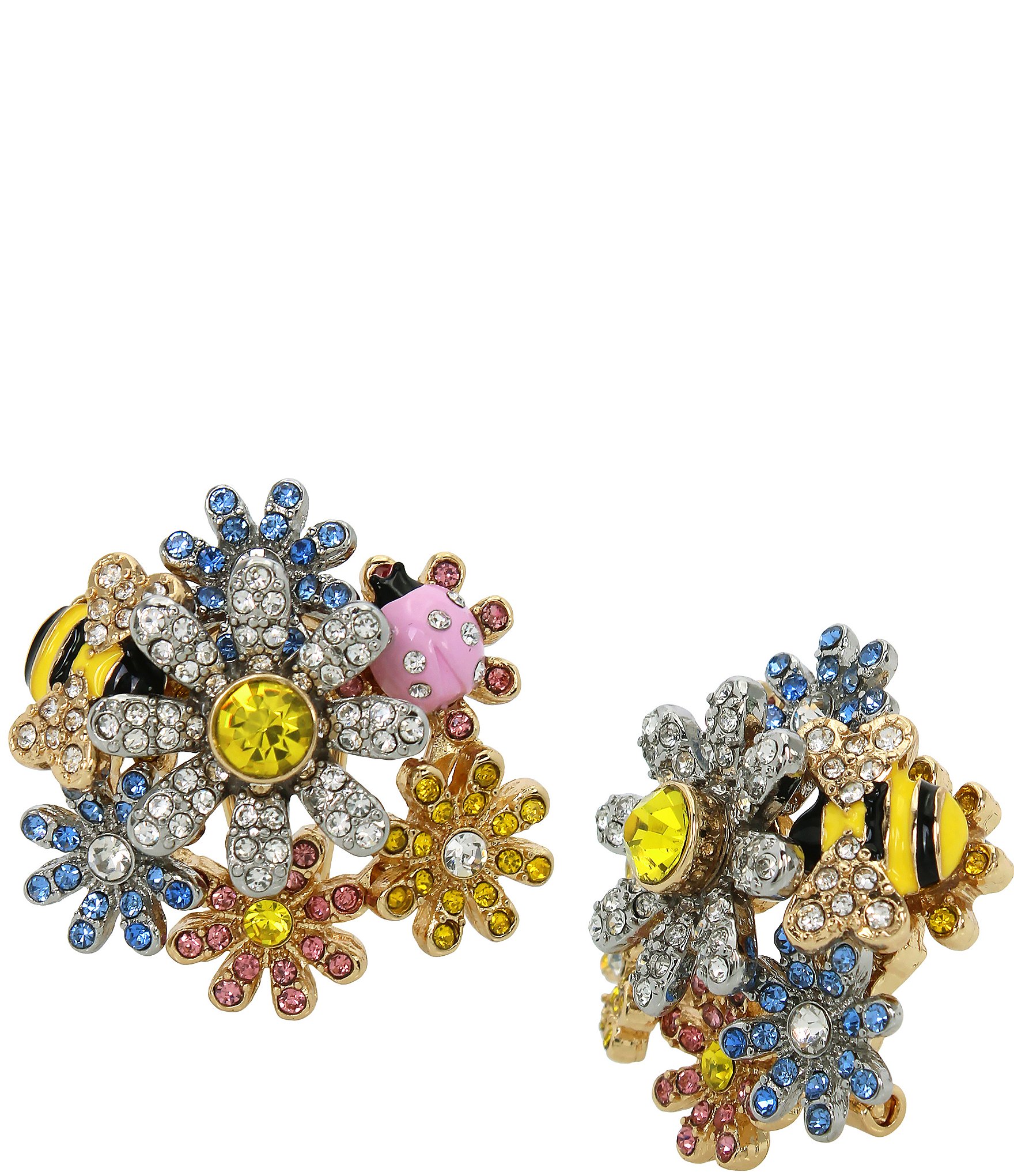 Betsey Johnson Daisy Cluster Rhinestone Stud Earrings | Dillard's