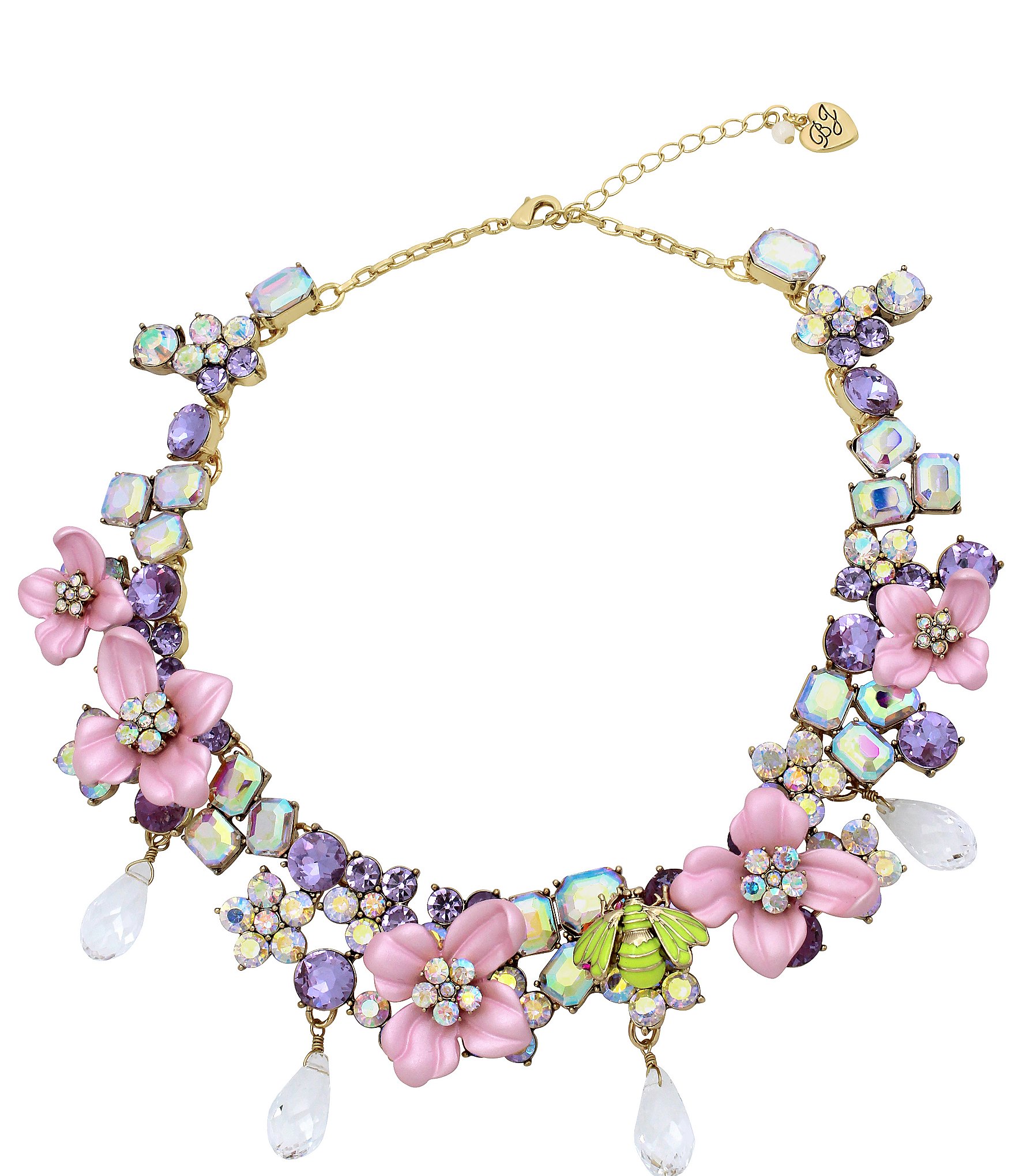 Betsey Johnson Flower Cluster Collar Statement Necklace | Dillard's