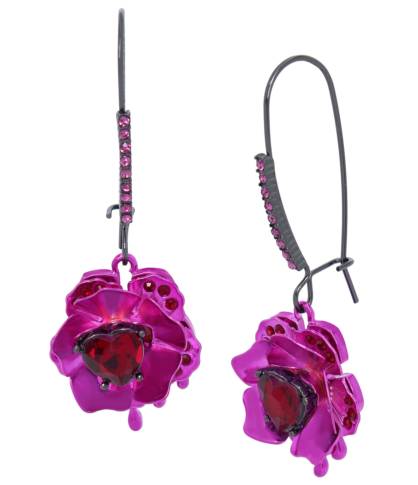 Betsey Johnson Flower Dangle Drop Earrings Dillard S