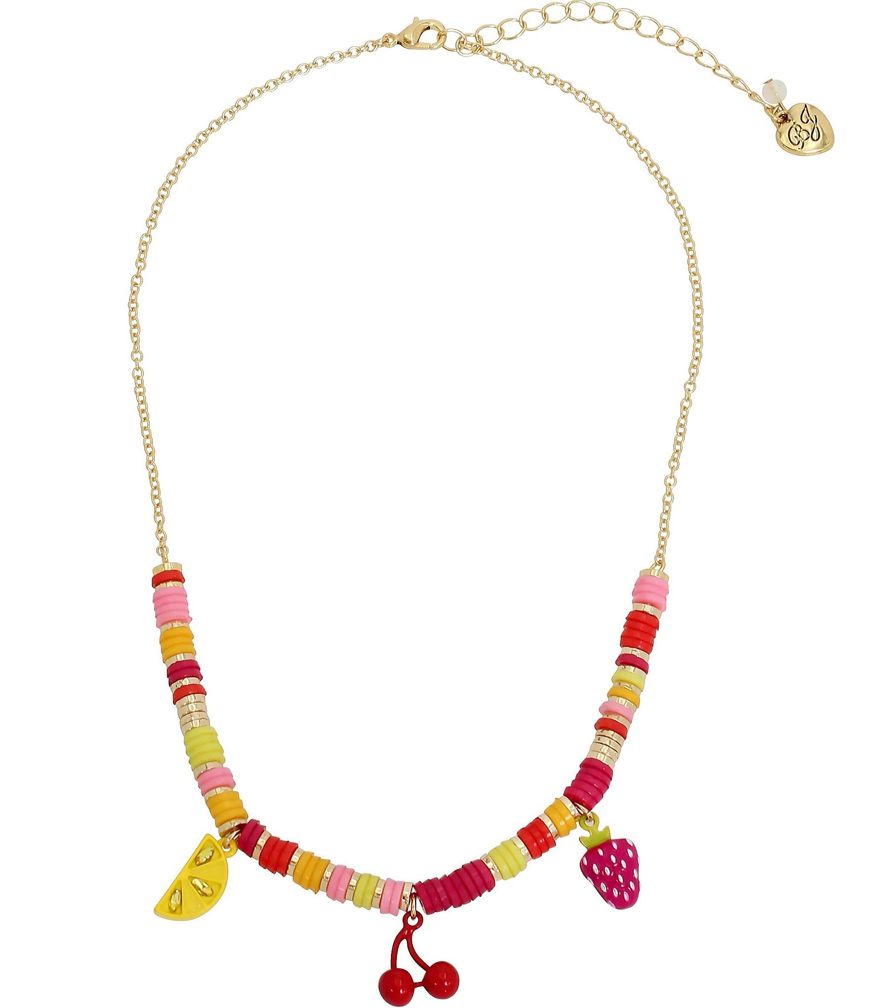 Betsey Johnson Fruit Charm Bib Collar Necklace