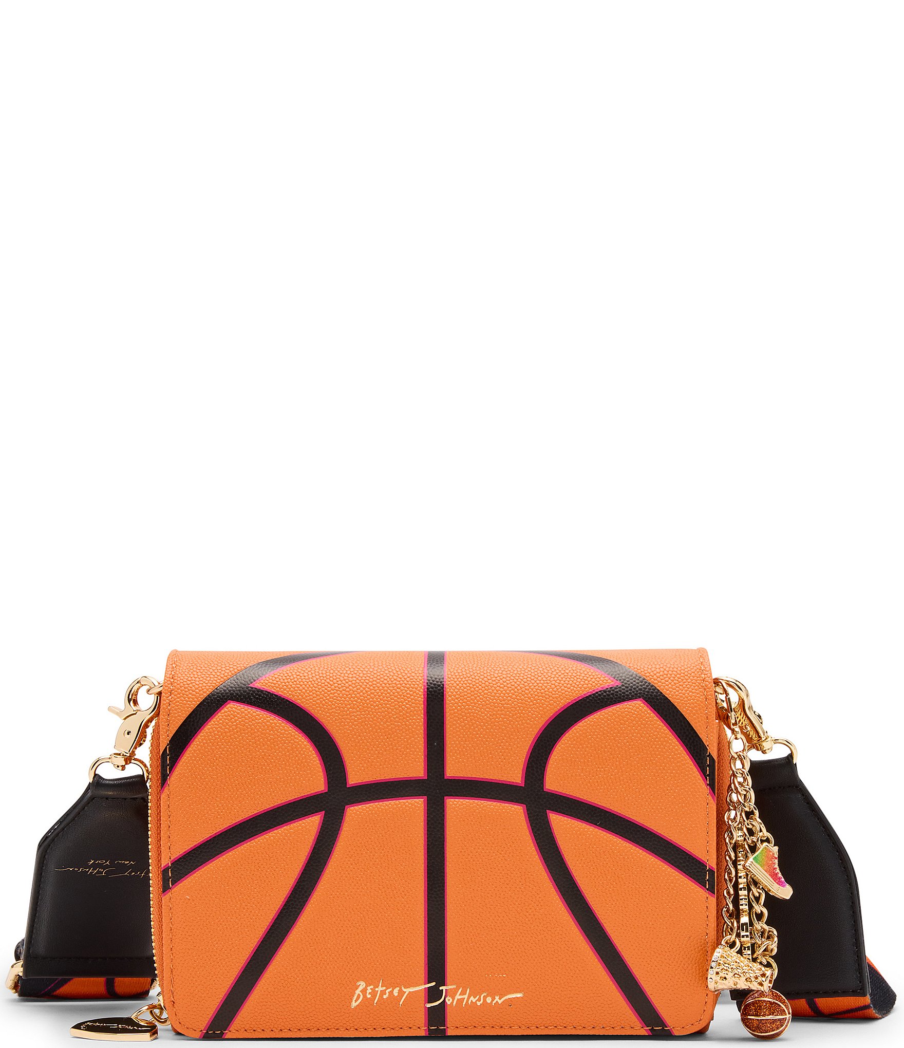 Betsey Johnson Game Time Basketball Crossbody Bag