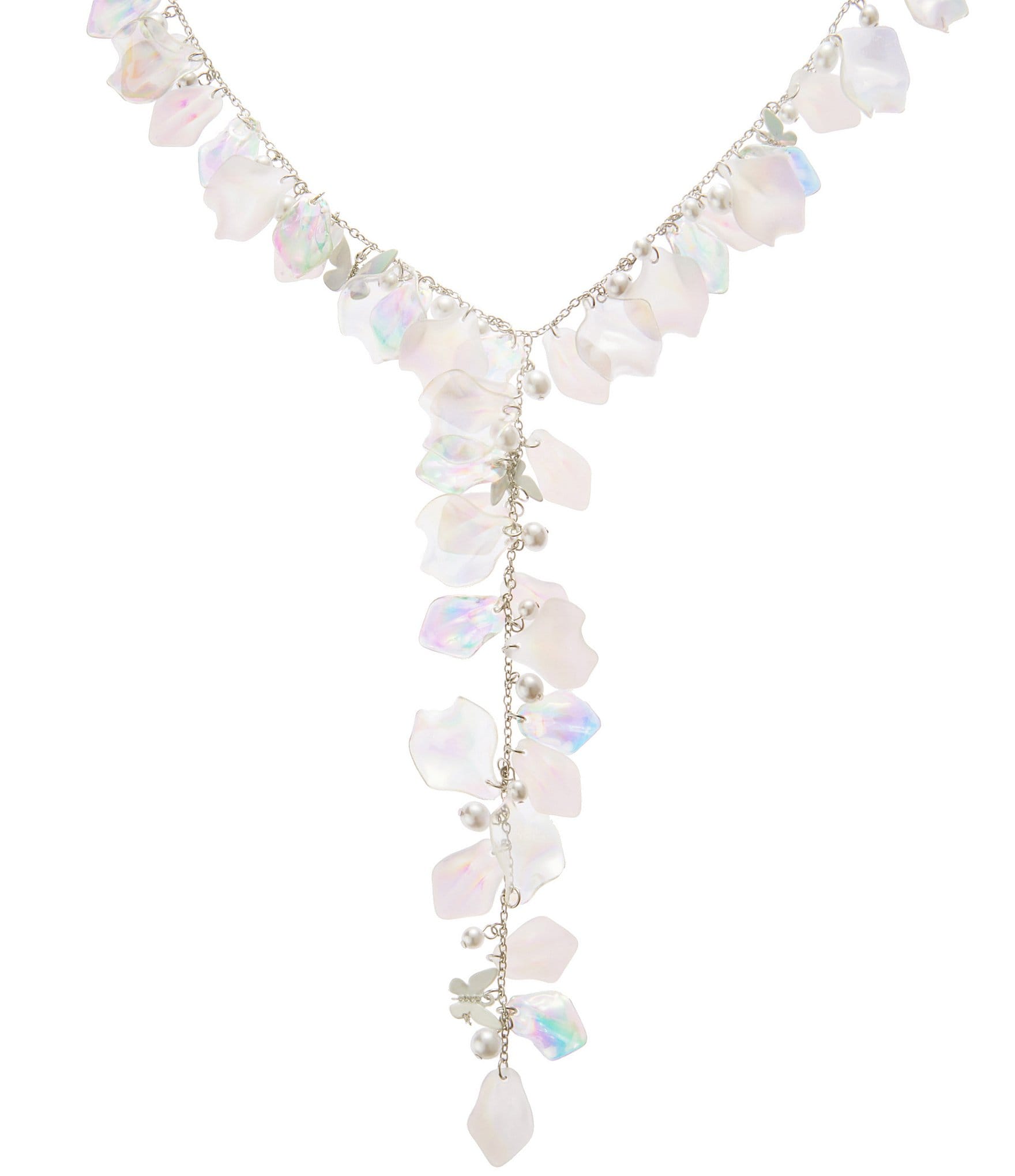 Betsey Johnson Garden Glam Flower Petal Y-Necklace