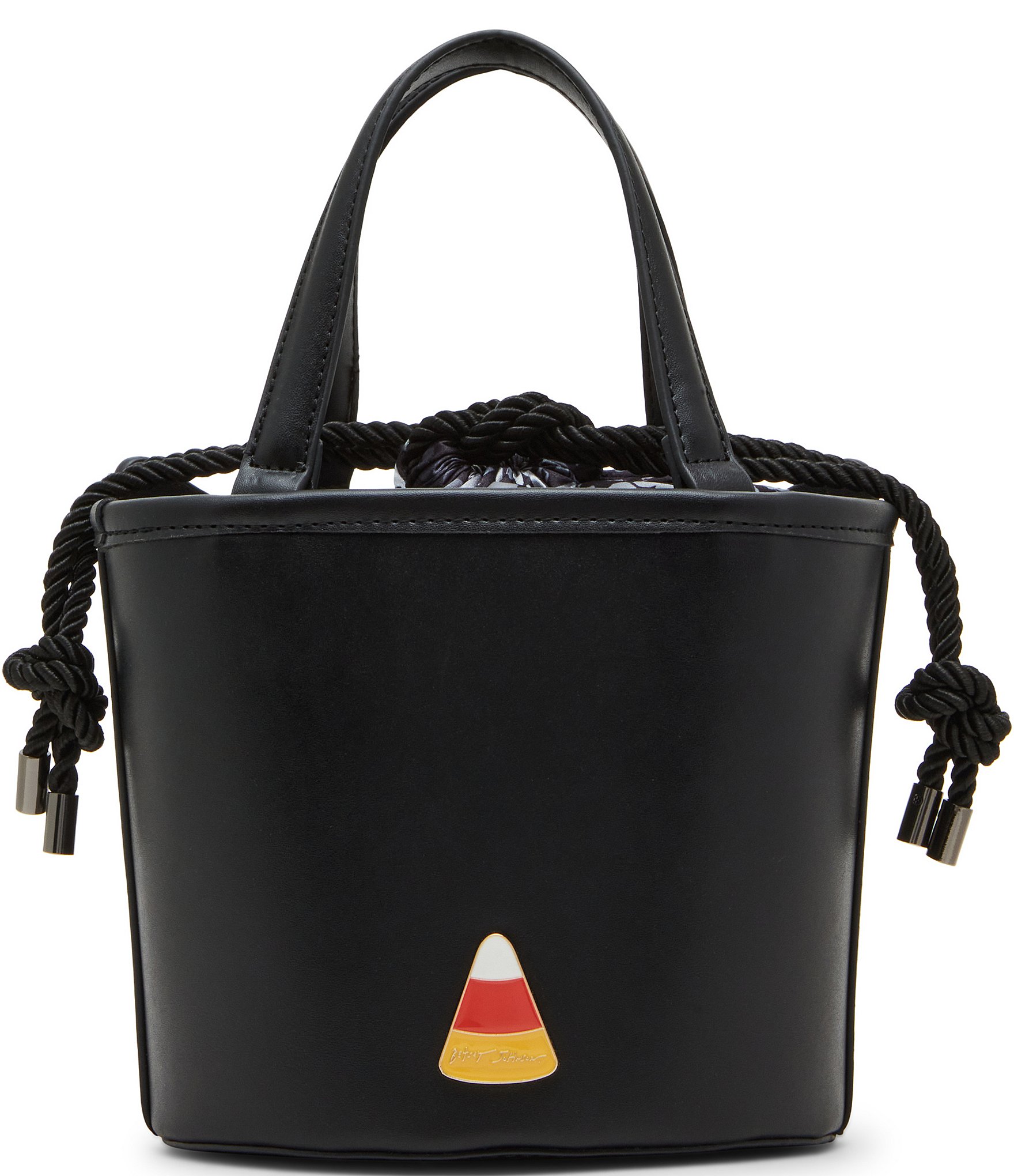 Betsey Johnson Gimmie Candy Black Cat Bucket Bag