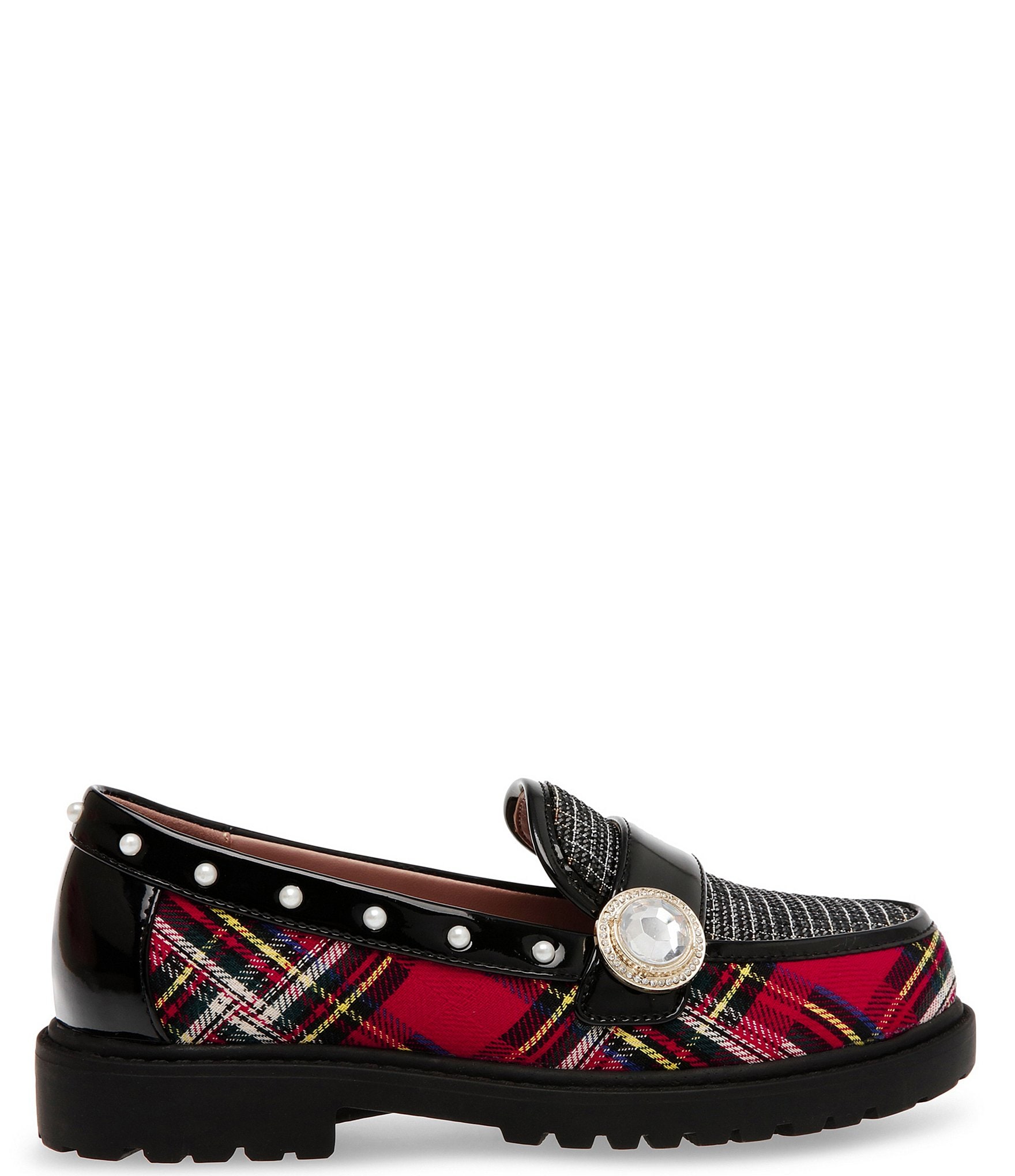 Betsey Johnson Girls' Marim Plaid Loafers (Youth)