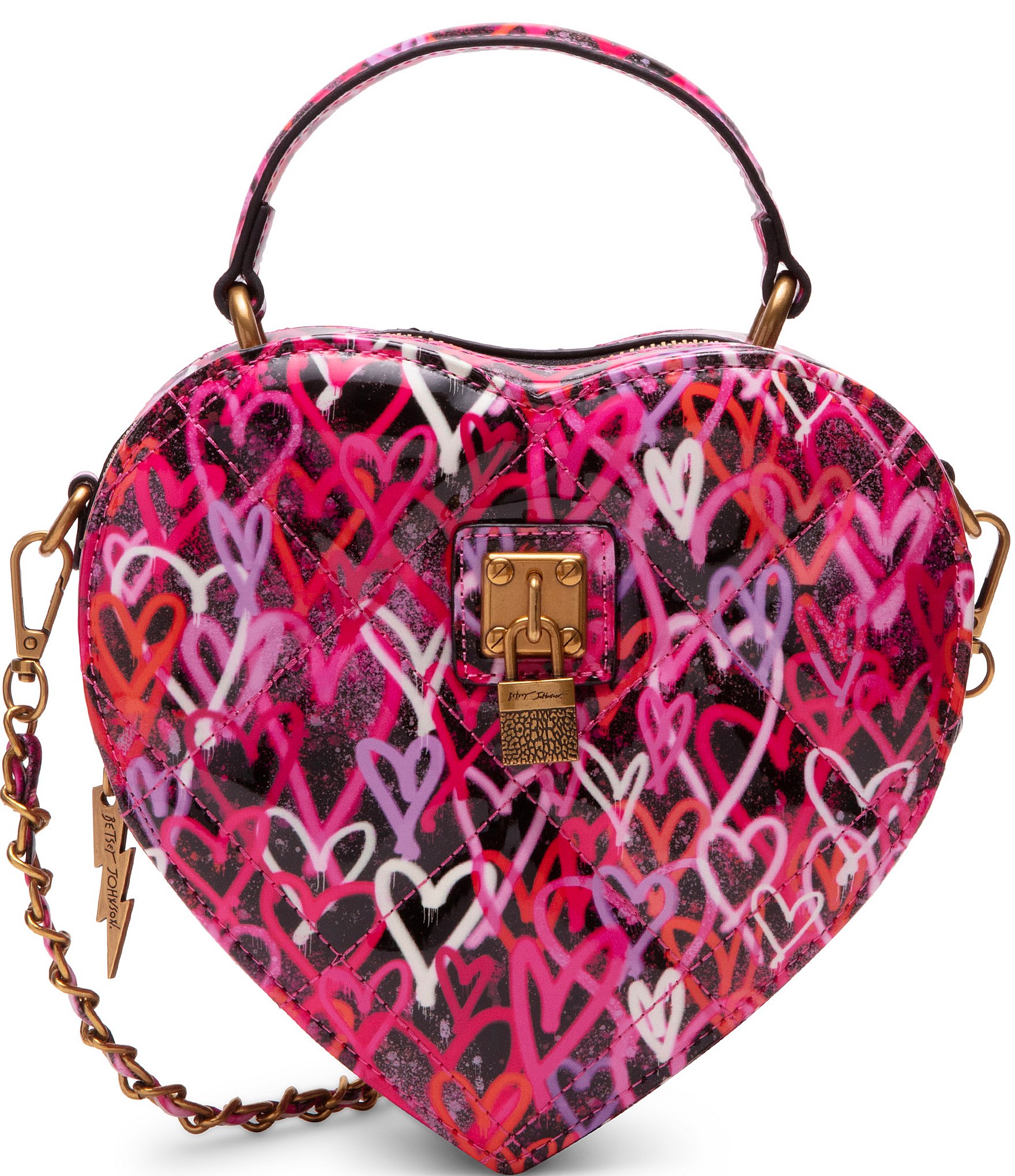 Luv Betsey by Betsey Johnson Women's Claire Quilted Double Gusset Crossbody  Handbag with Pouch, Pink - Walmart.com