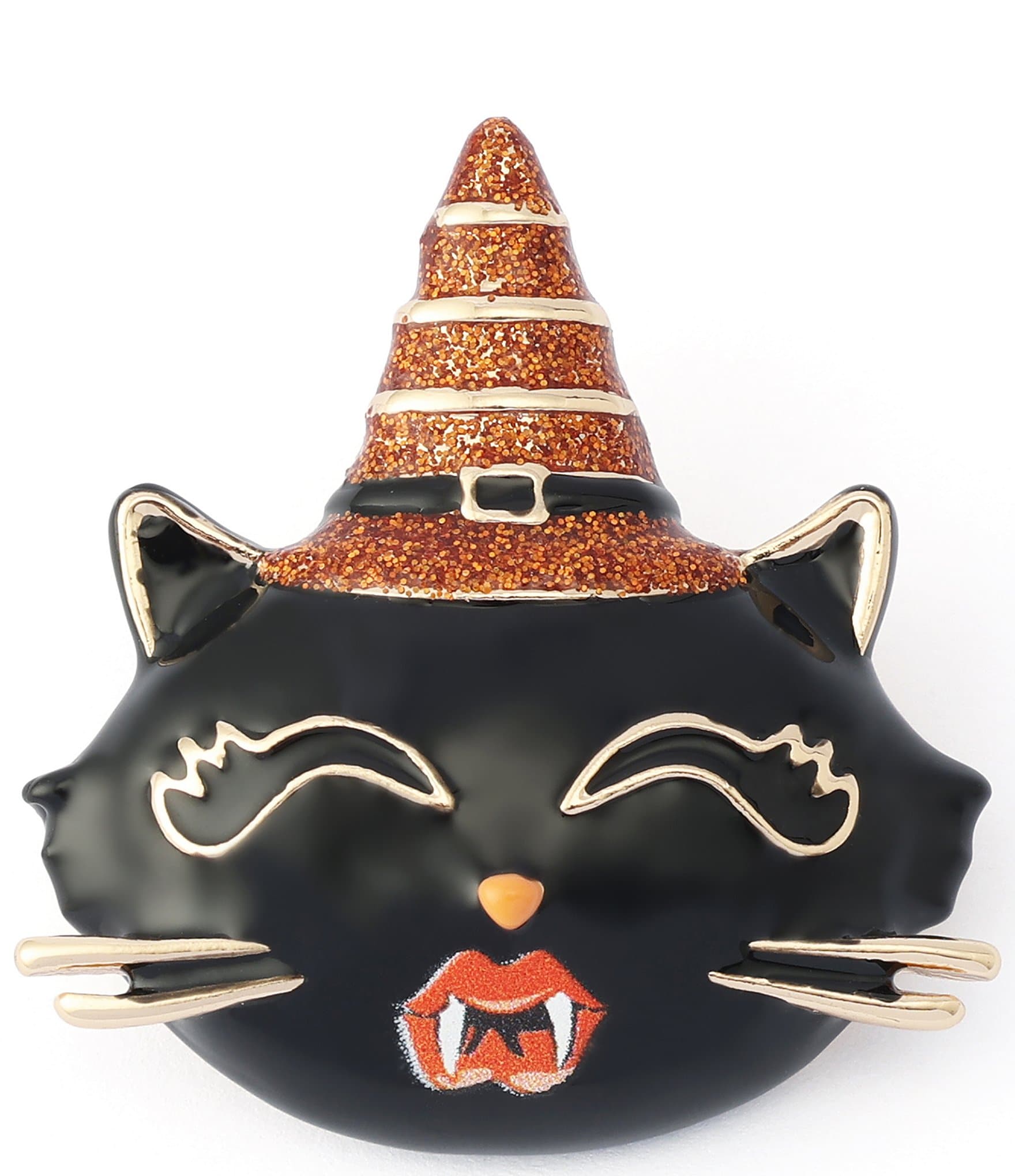 Betsey Johnson Halloween Witchy Cat Brooch
