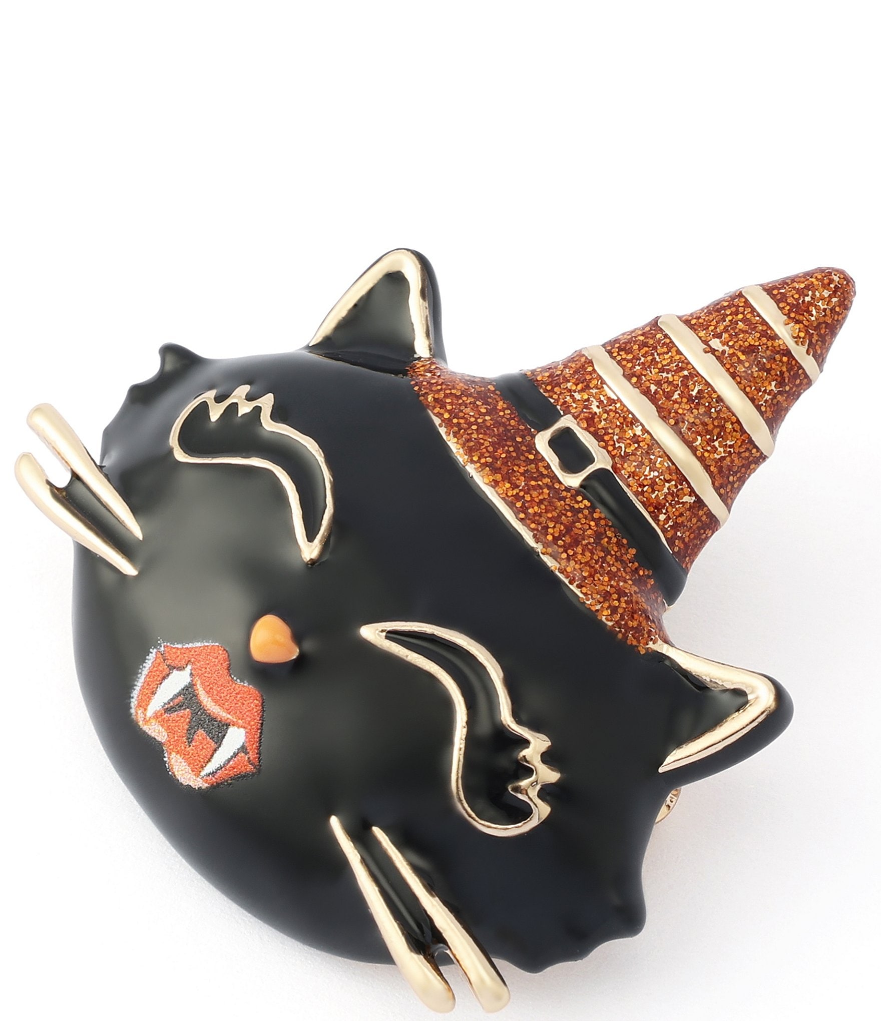 Betsey Johnson Halloween Witchy Cat Brooch