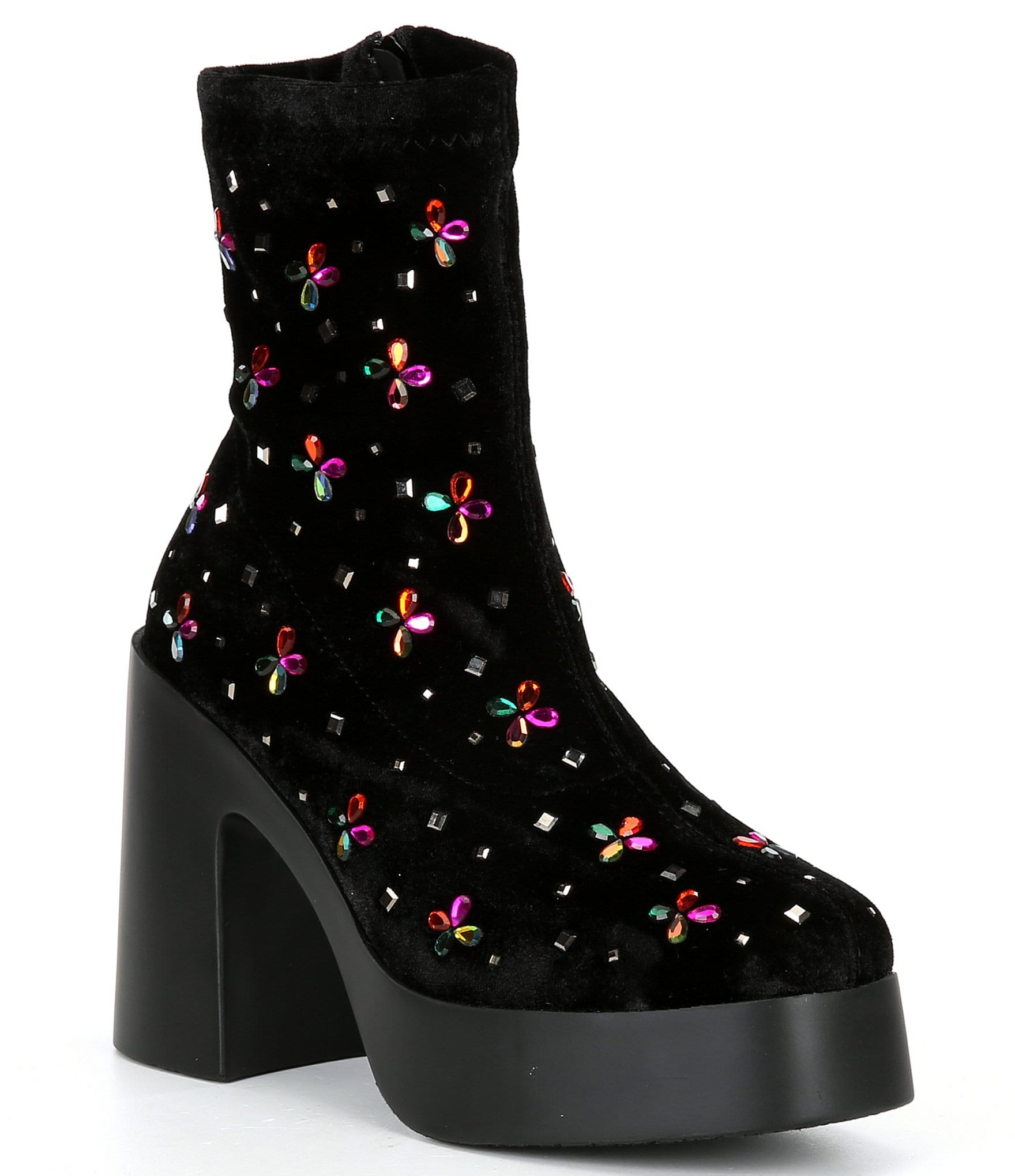 Betsey Johnson Harriet Jeweled Stretch Booties | Dillards