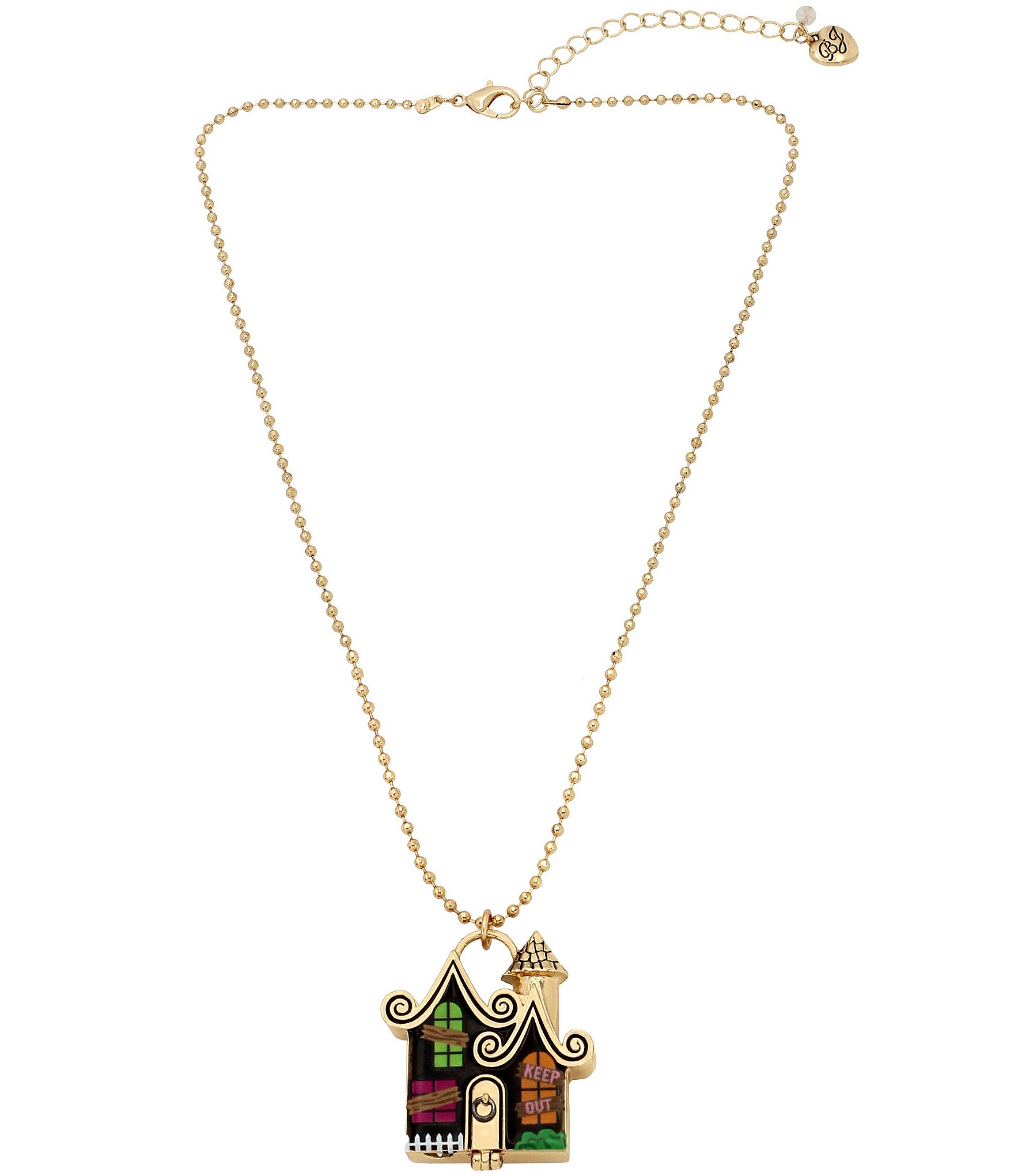 Betsey Johnson Haunted House Short Pendant Necklace