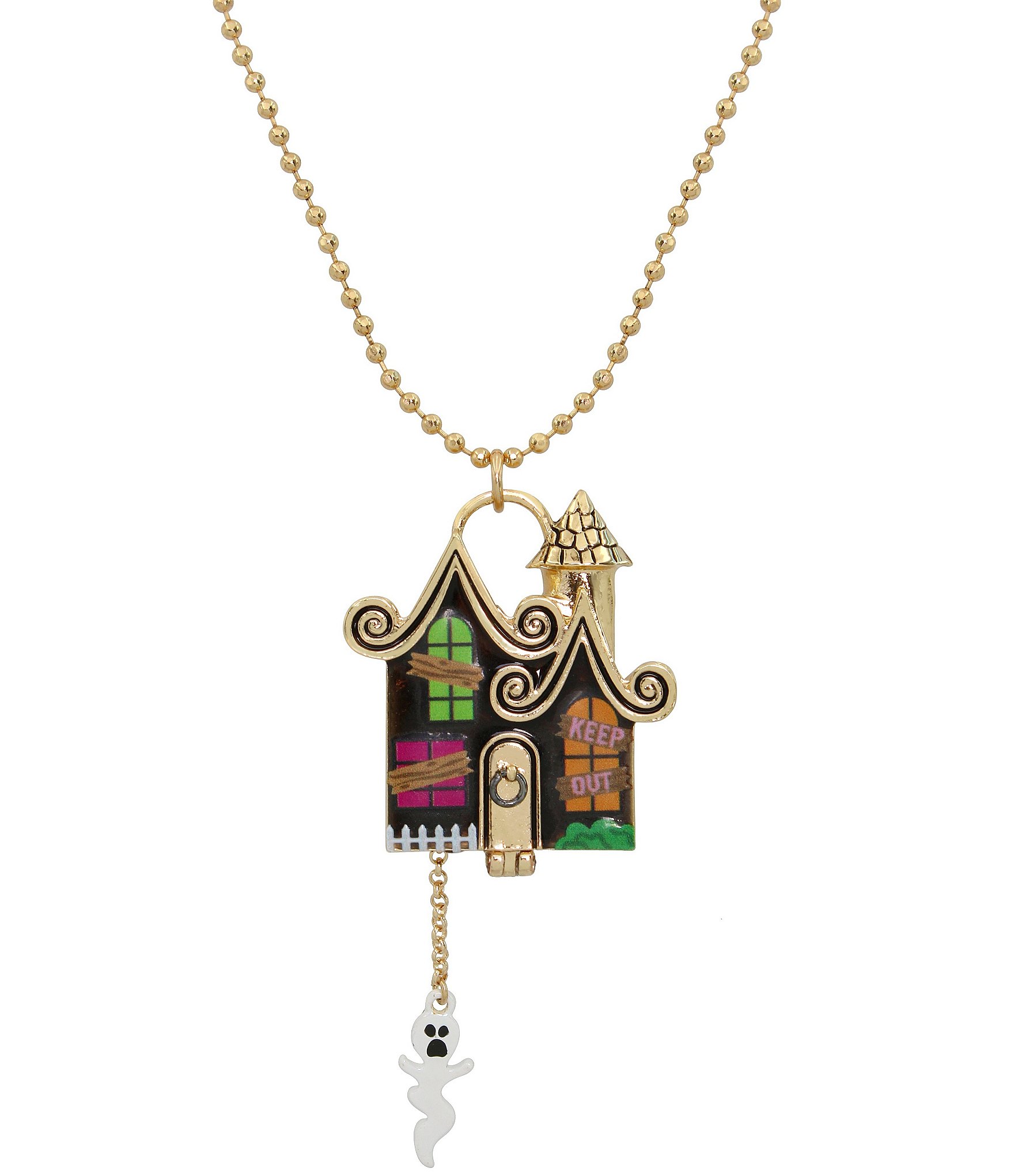 Betsey Johnson Haunted House Short Pendant Necklace