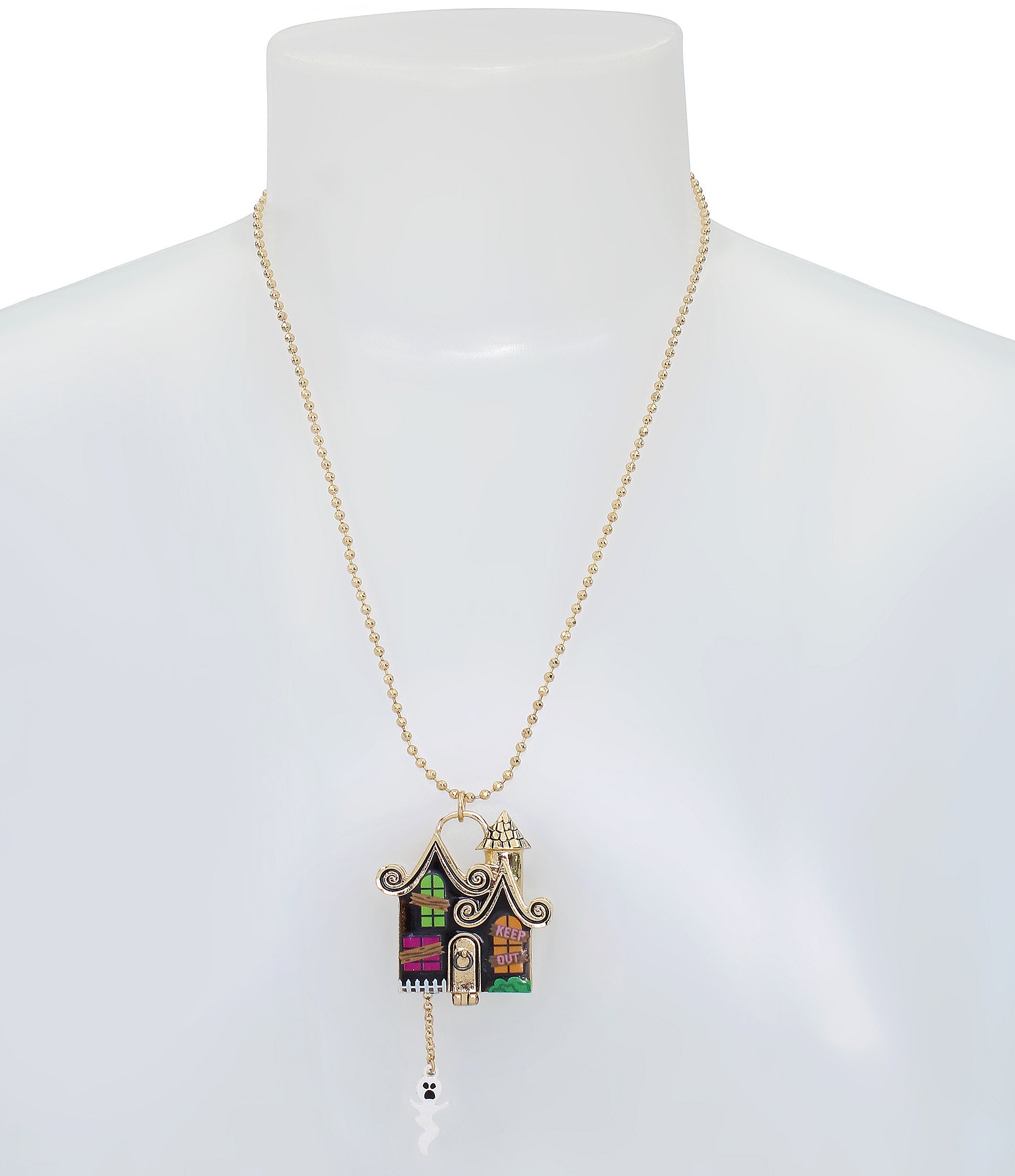 Betsey Johnson Haunted House Short Pendant Necklace