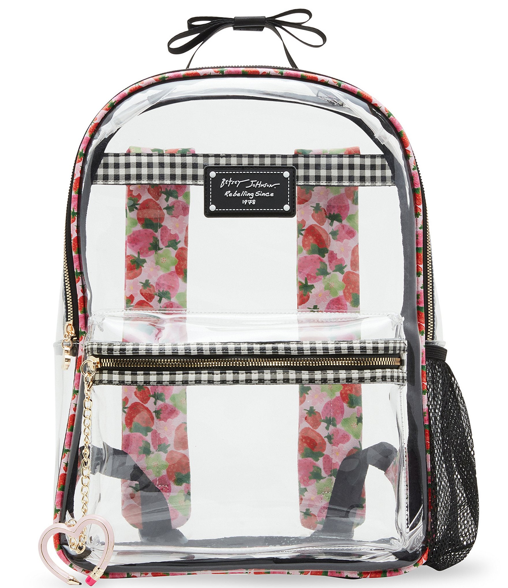 Betsey johnson clear backpack on sale