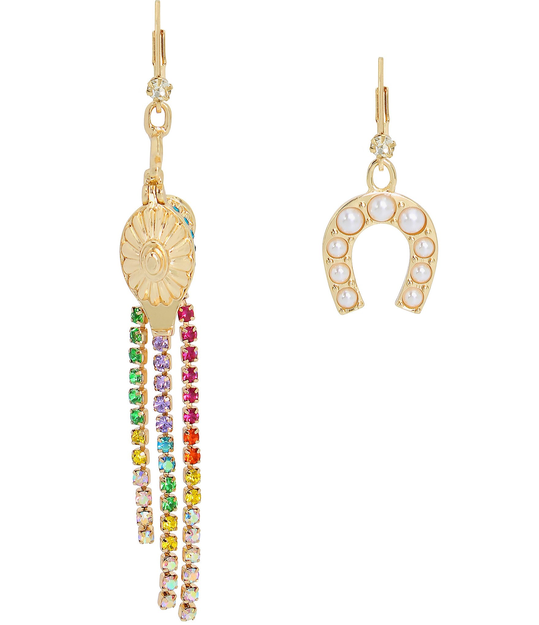 Rainbow johnson sales hoop earrings