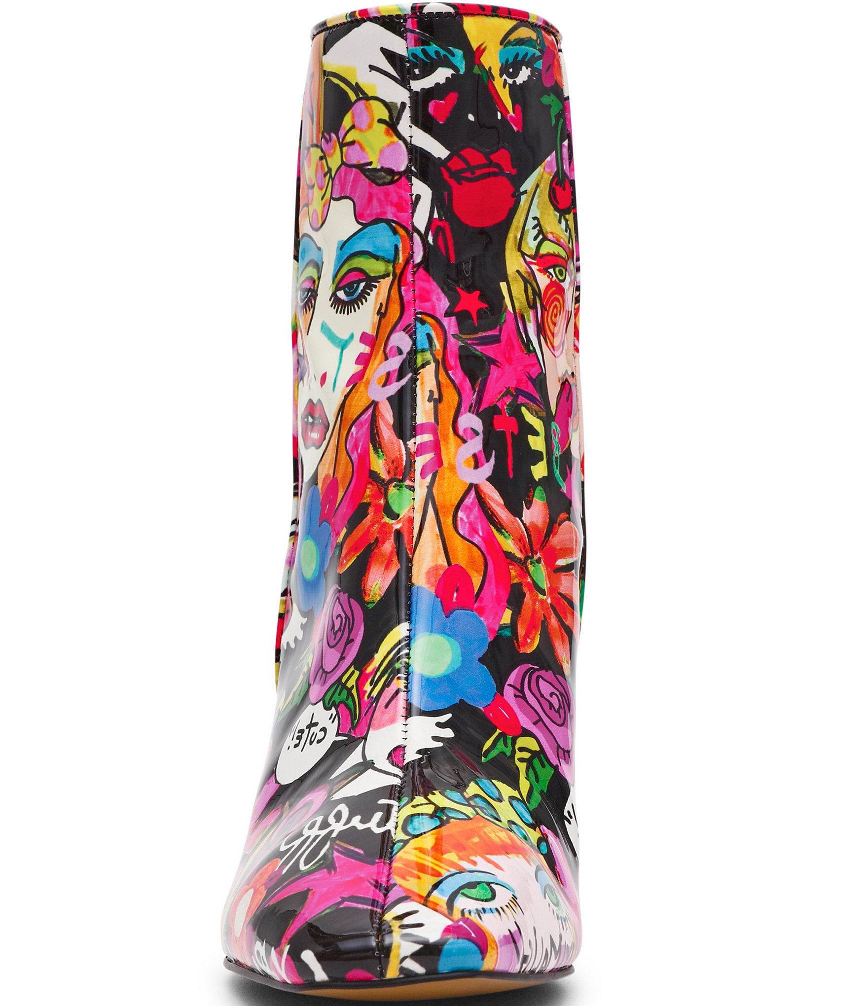 Betsey Johnson Randel Iconic Artwork Block Heel Booties
