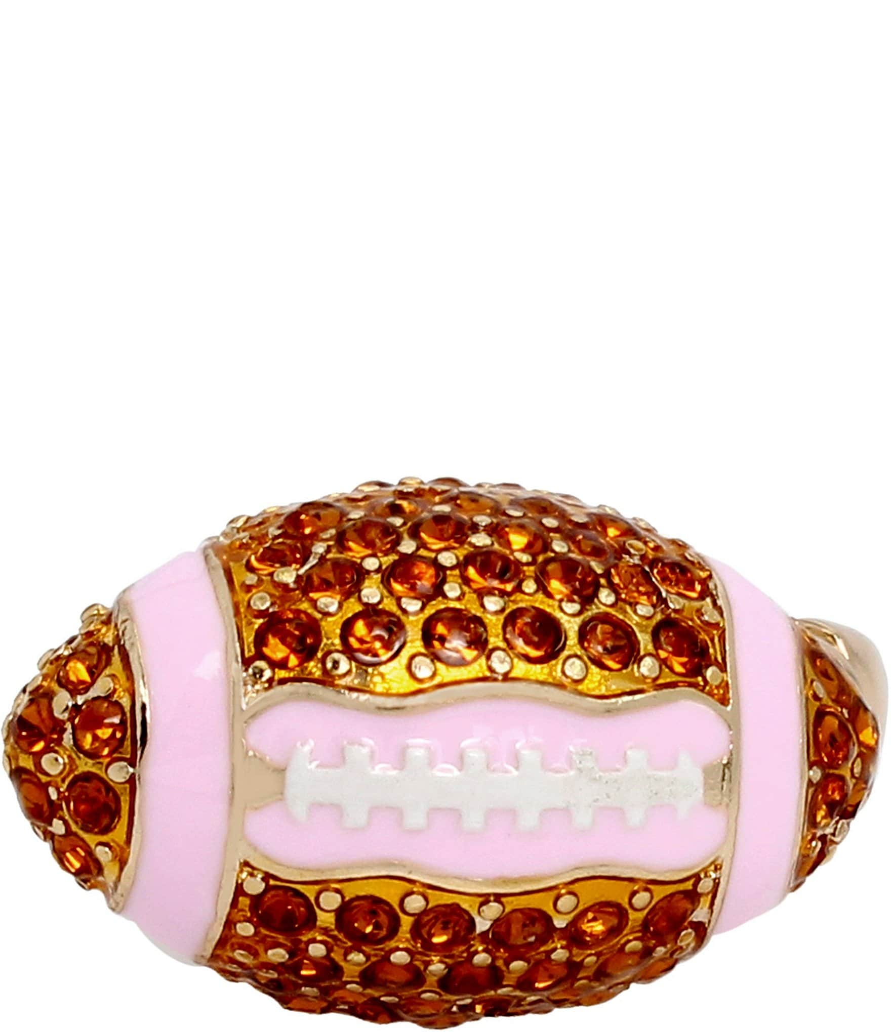 Betsey Johnson Rhinestone Football Cocktail Ring | Dillard's